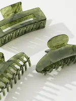 Adorro Jade Green | Assorted Small/Medium Claw Clips
