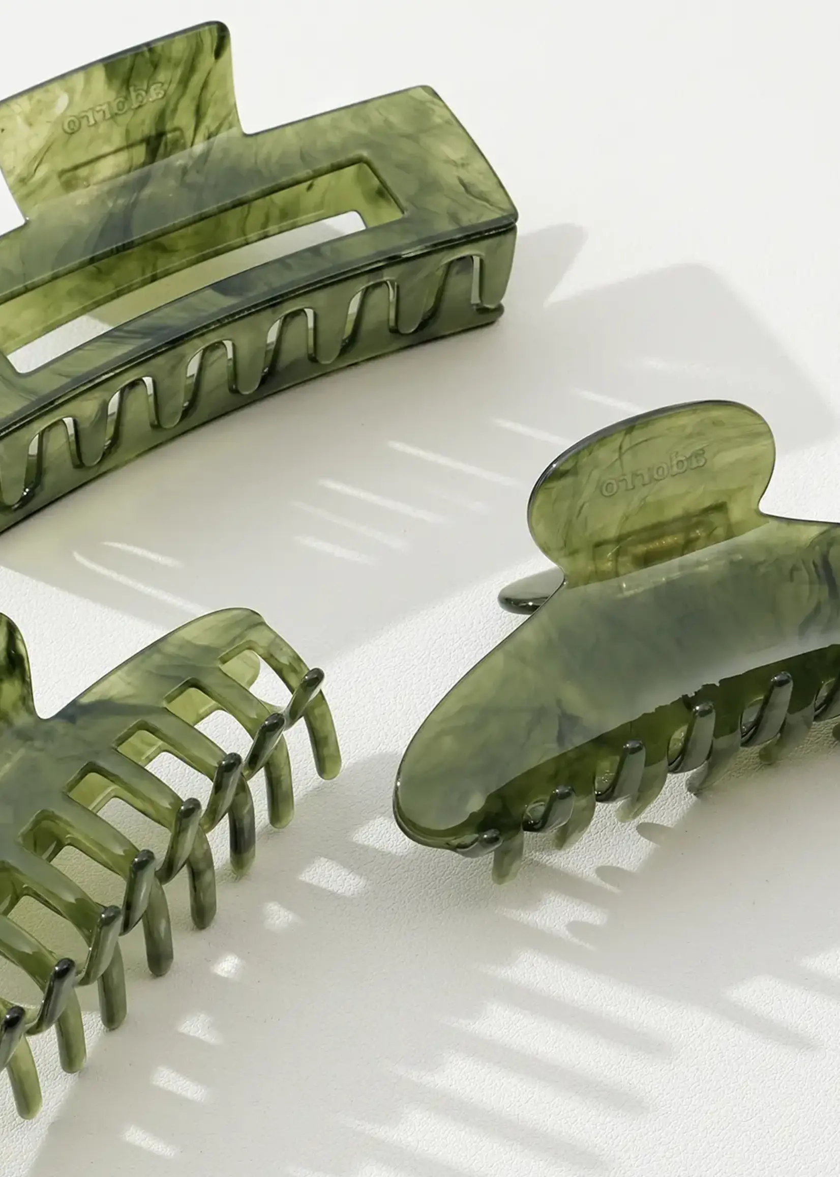 Adorro Jade Green | Assorted Small/Medium Claw Clips