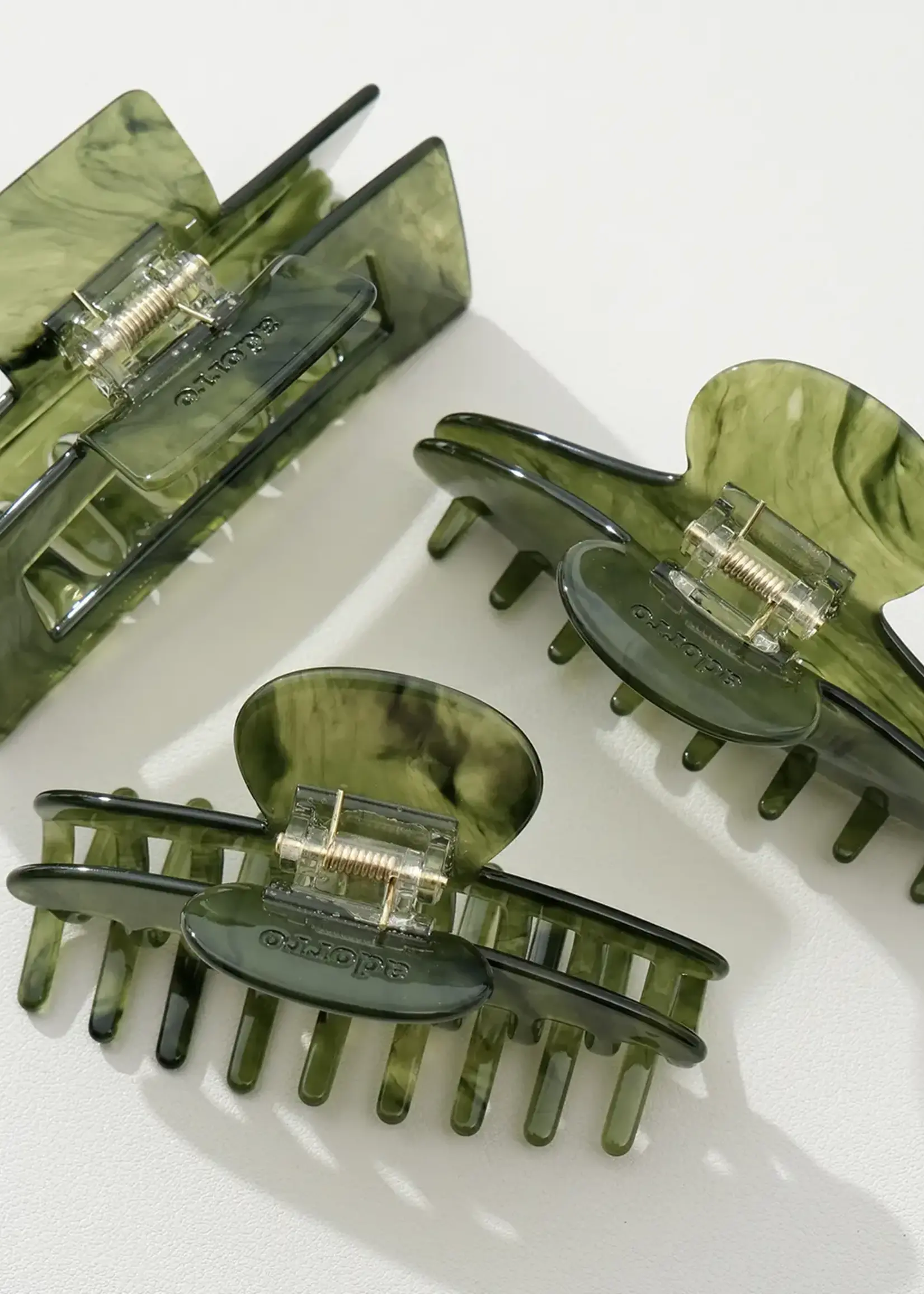 Adorro Jade Green | Assorted Small/Medium Claw Clips