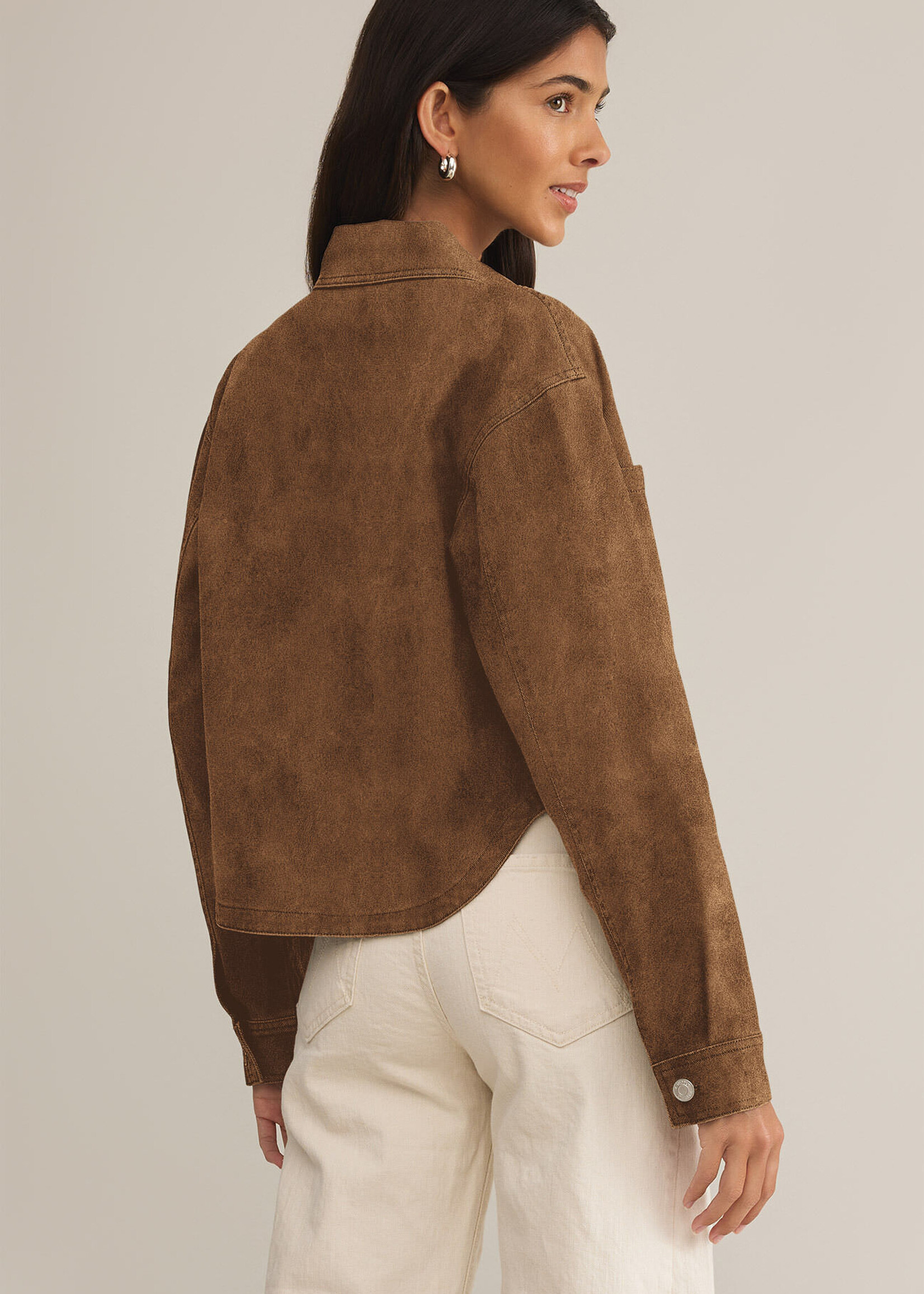 Z Supply All Day Cropped Suede Jacket