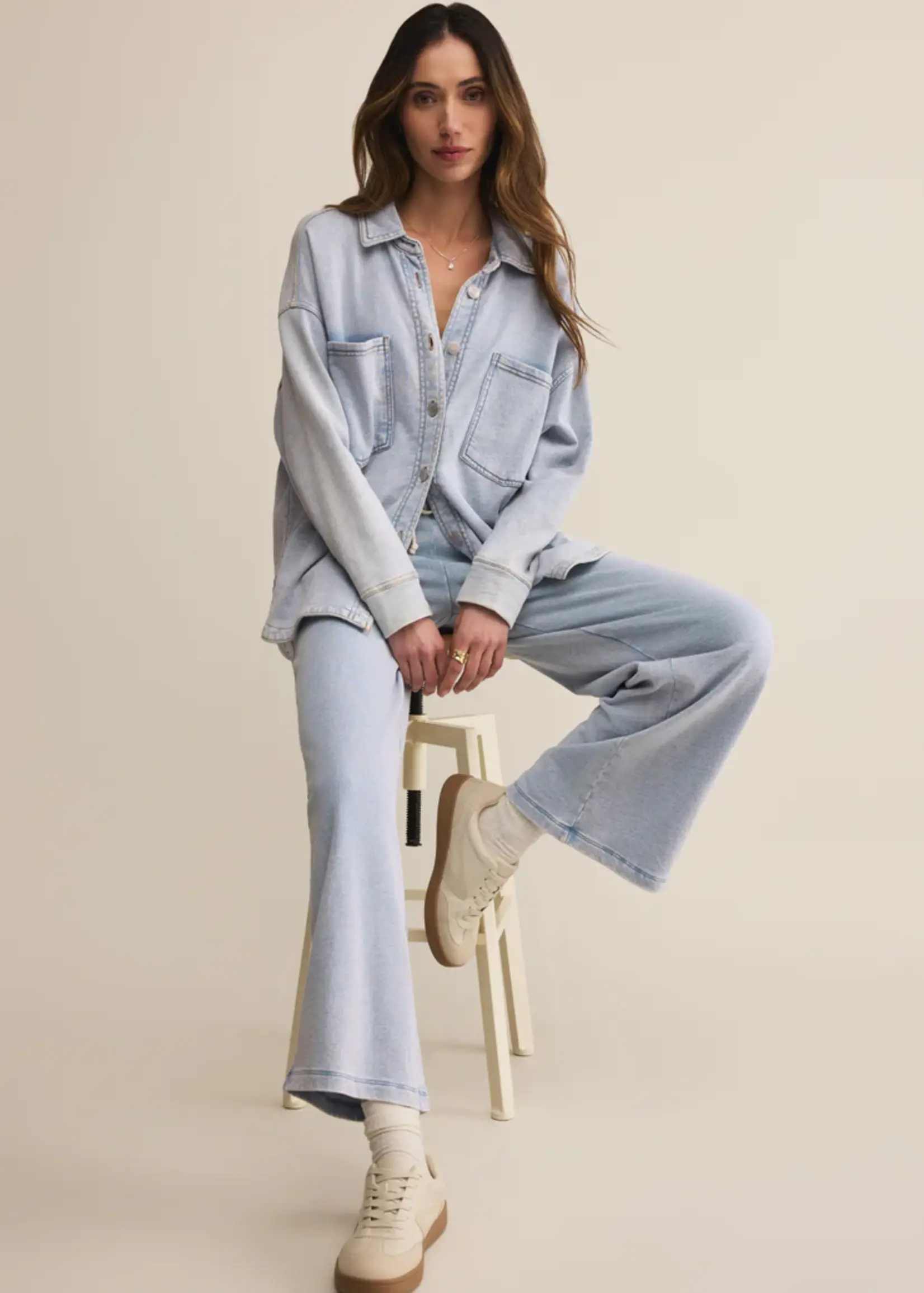 Z Supply All Day Knit Denim Jacket