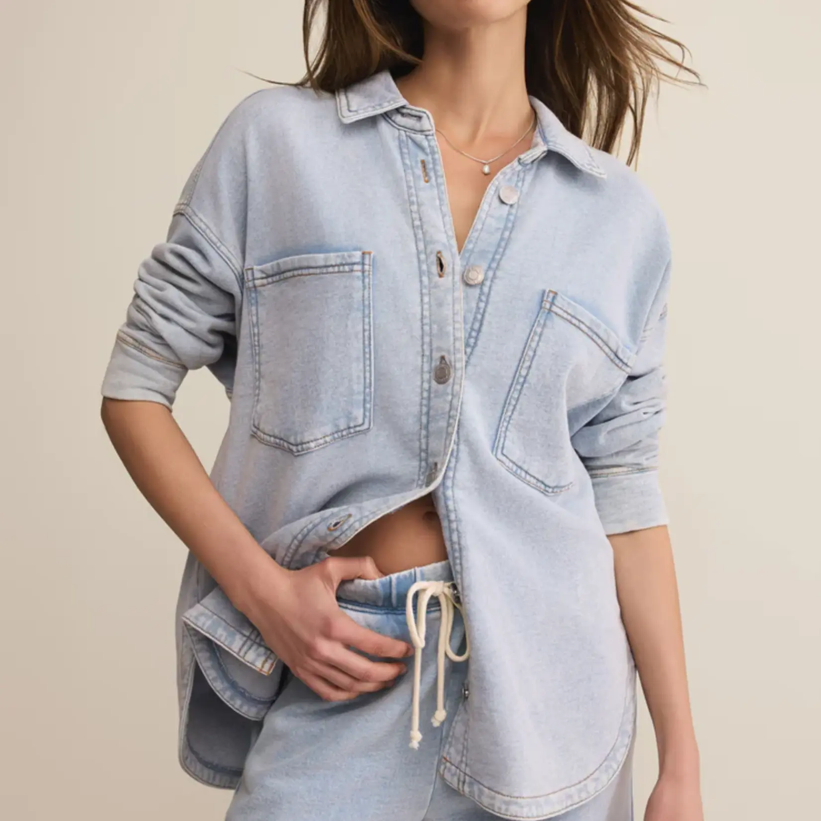 Z Supply All Day Knit Denim Jacket