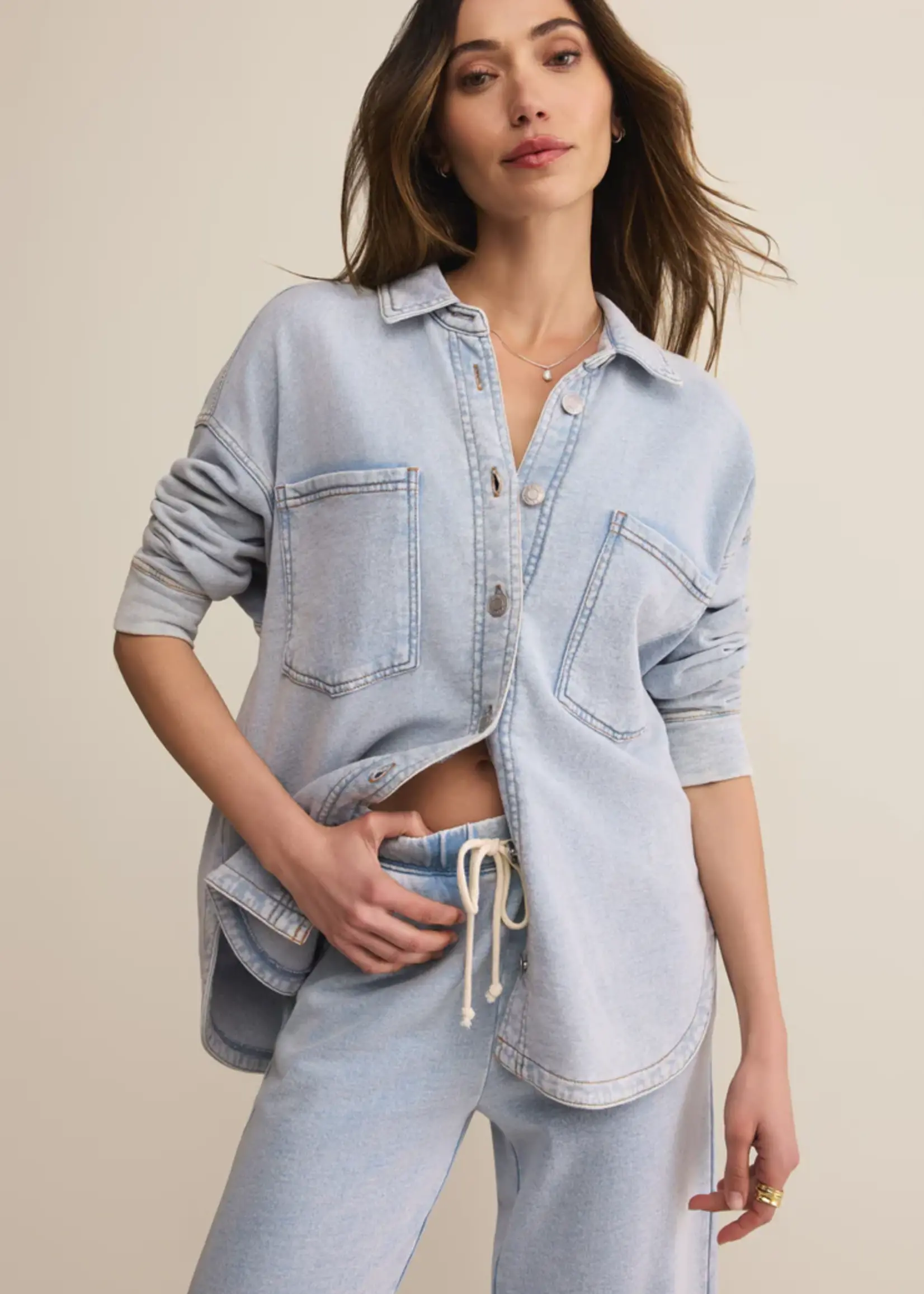 Z Supply All Day Knit Denim Jacket