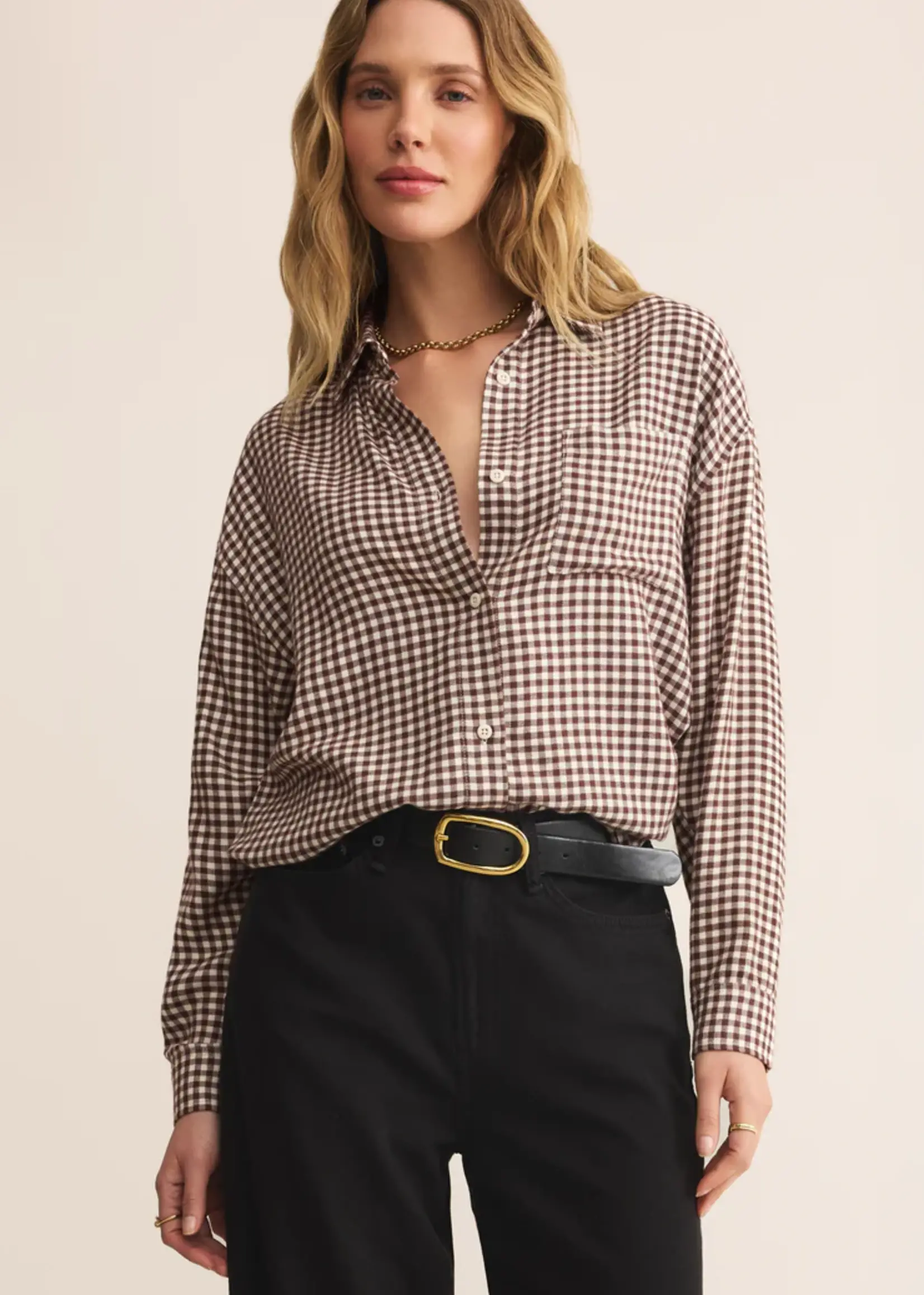 Z Supply River Plaid Button Up