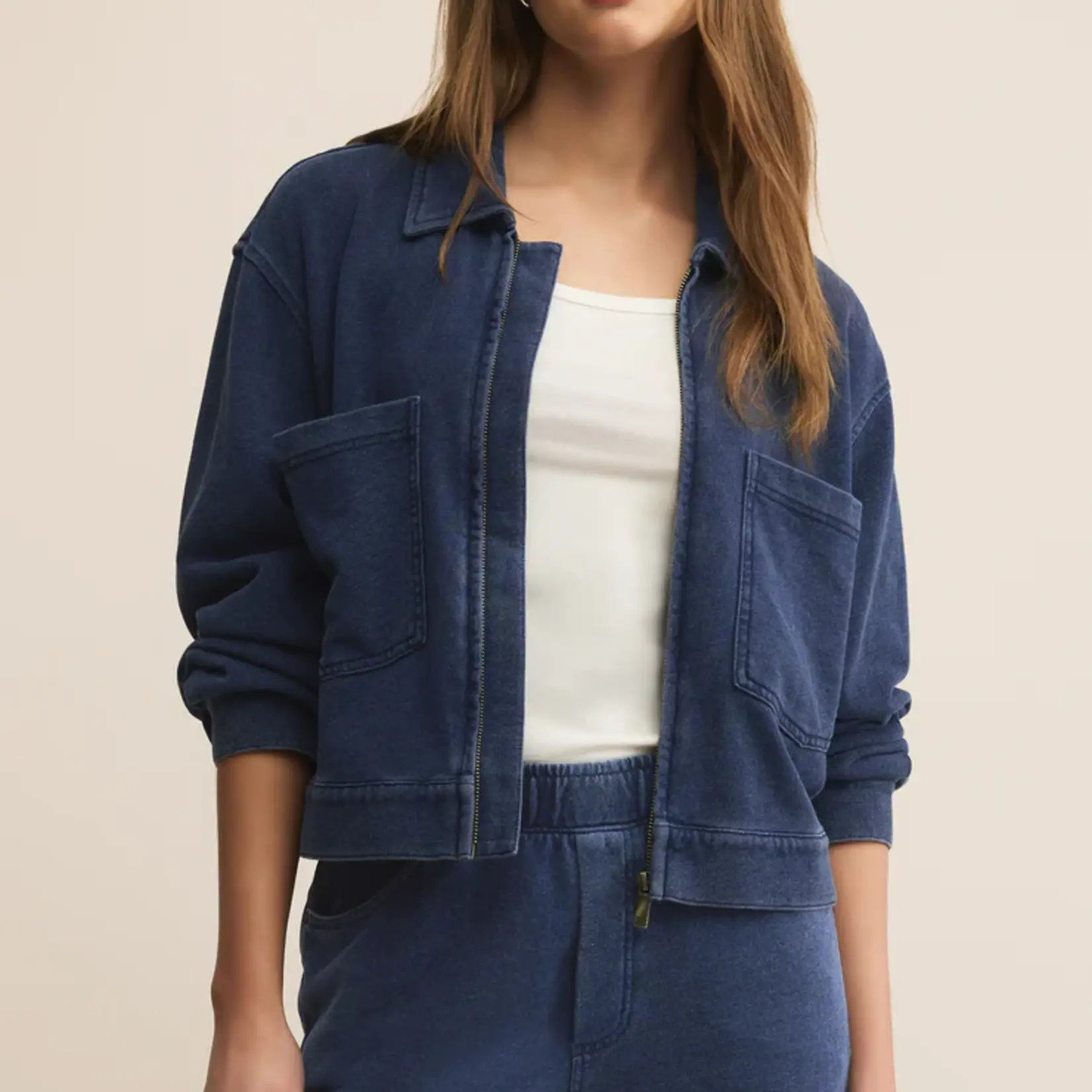 Z Supply Heritage Knit Denim Jacket