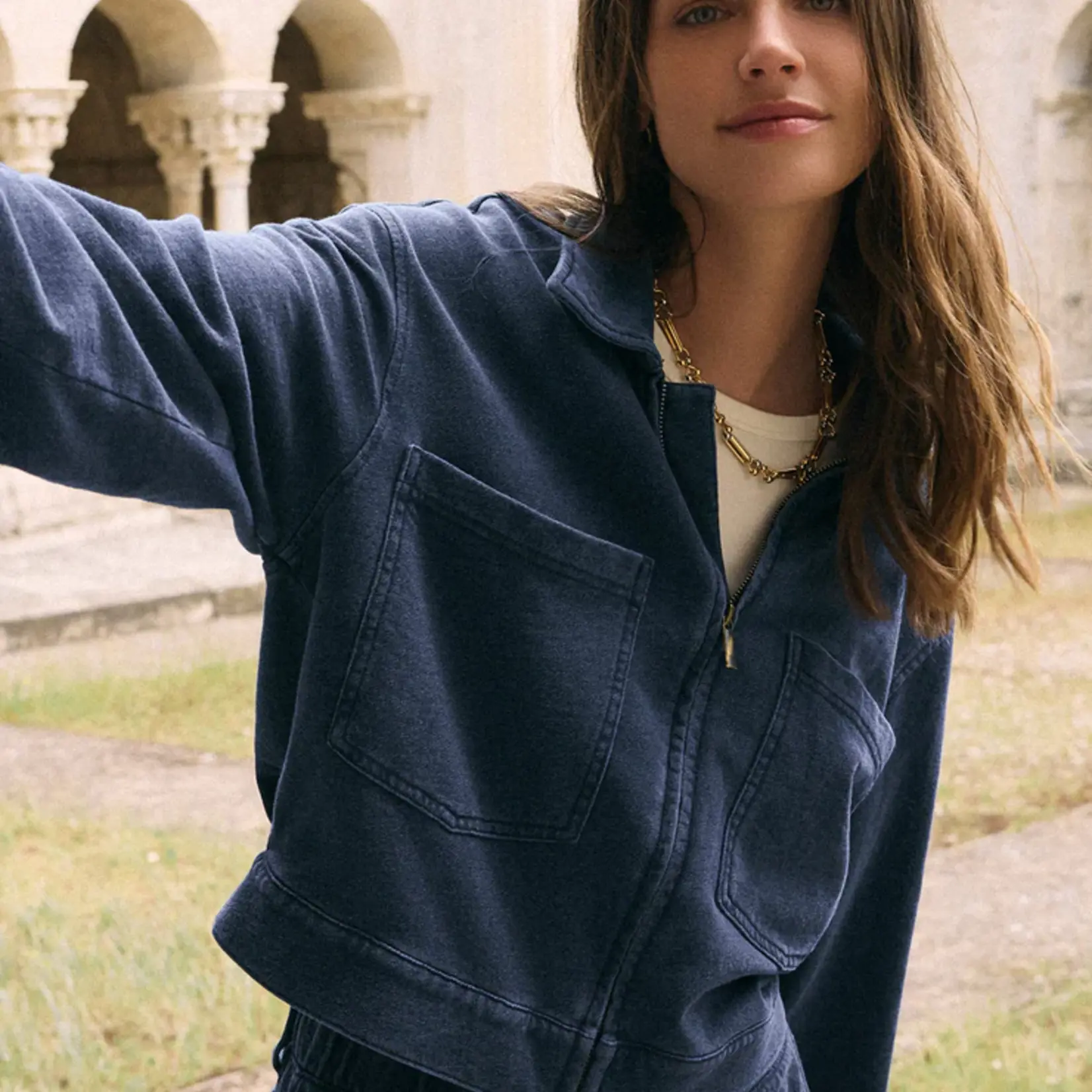 Z Supply Heritage Knit Denim Jacket