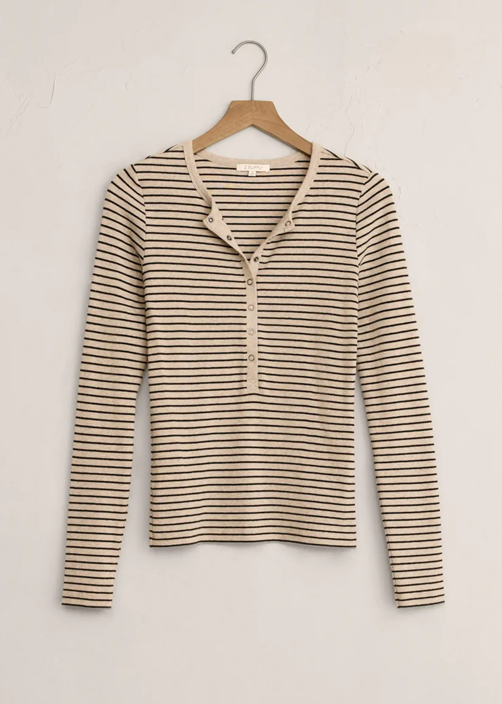 Z Supply Eve Stripe Henley LS