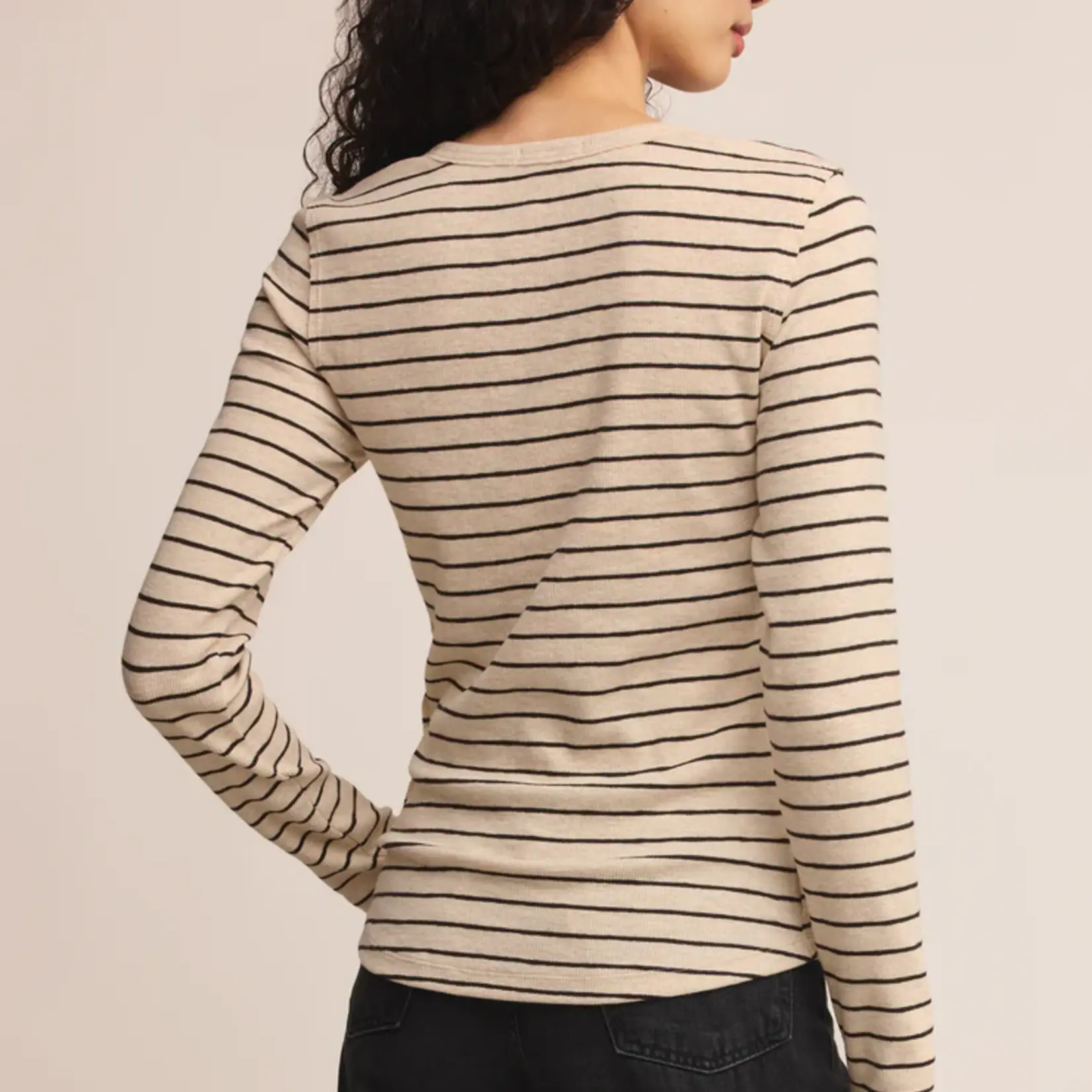 Z Supply Eve Stripe Henley LS