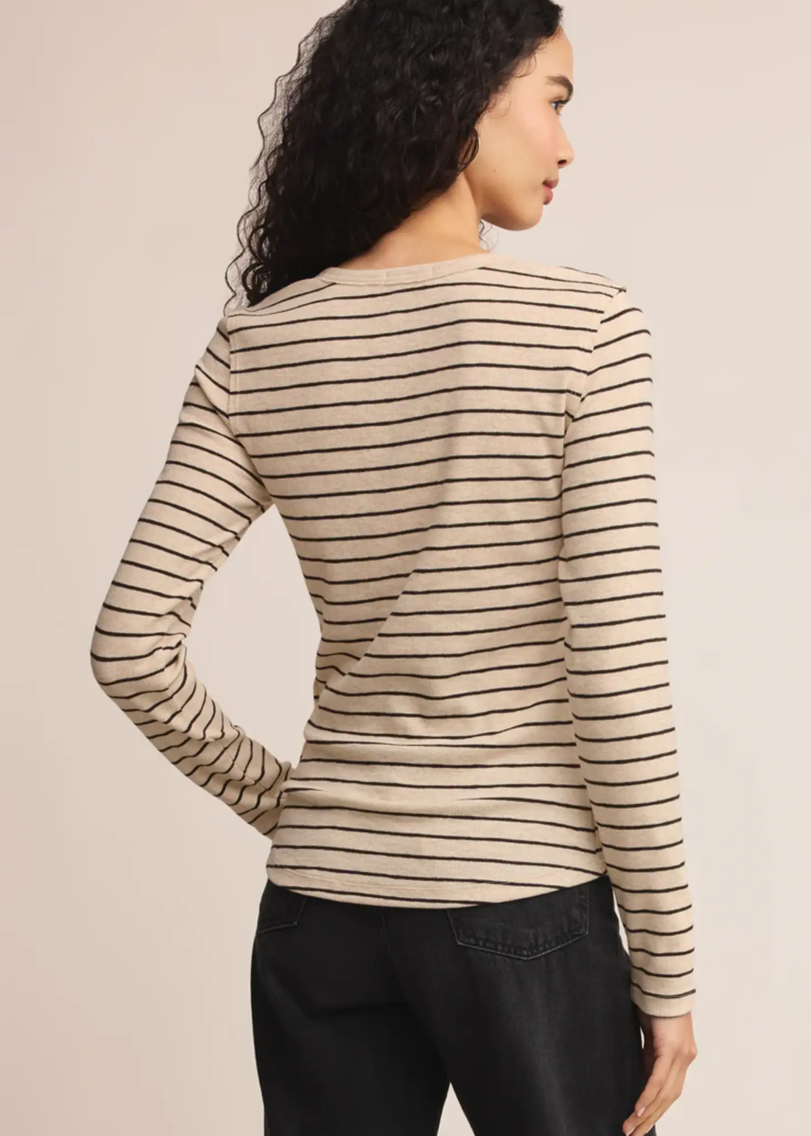 Z Supply Eve Stripe Henley LS