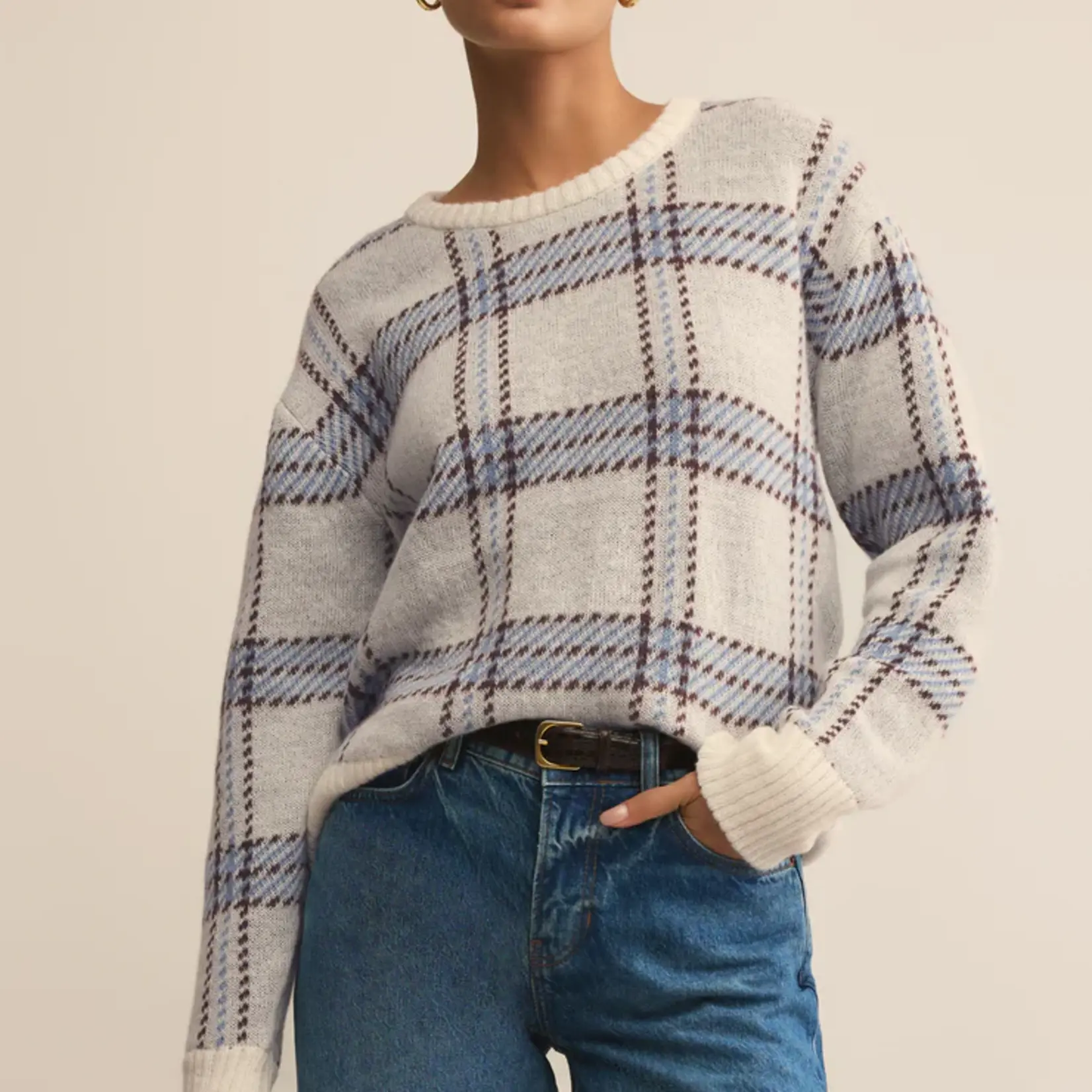 Z Supply Junction Plaid Sweater