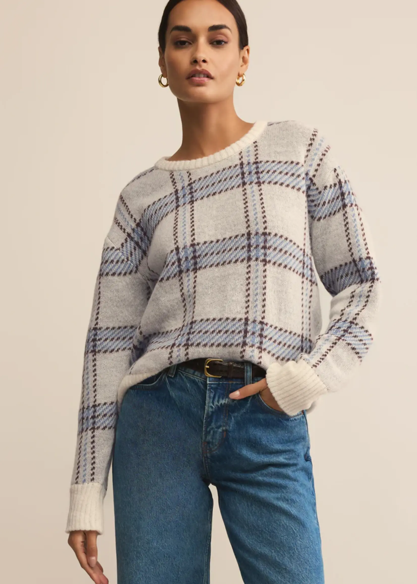 Z Supply Junction Plaid Sweater