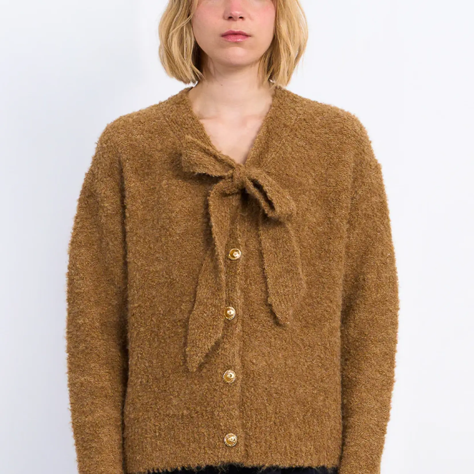 Molly Bracken Front Tie Knitted Cardigan