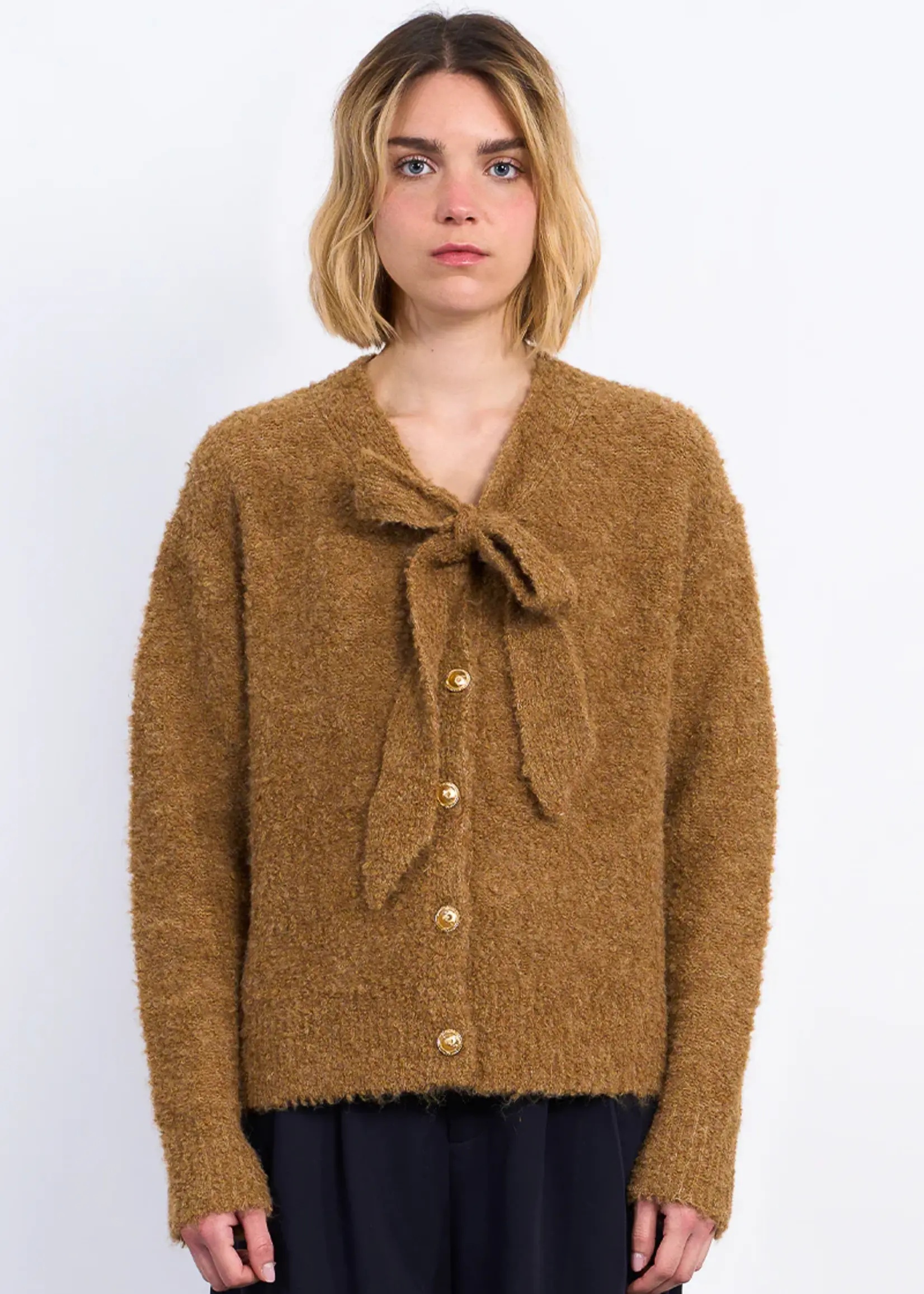 Molly Bracken Front Tie Knitted Cardigan