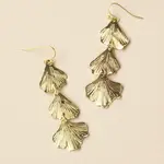 Sayuri Ginkgo Leaf Triple Drop Earring