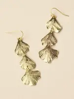 Sayuri Ginkgo Leaf Triple Drop Earring