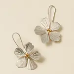 Sayuri Flower Silver Drop Earrings