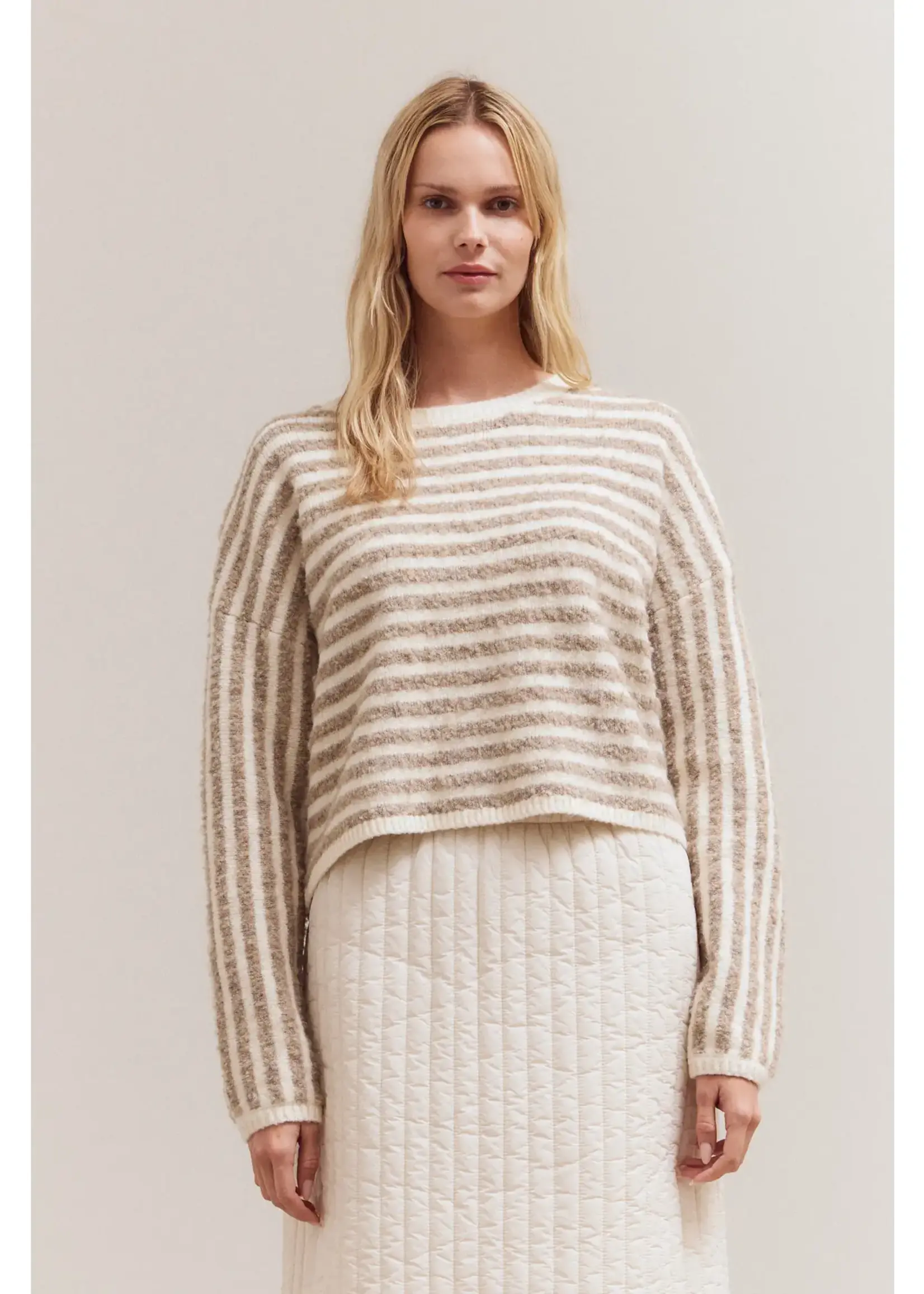 Striped Causal Knit Top