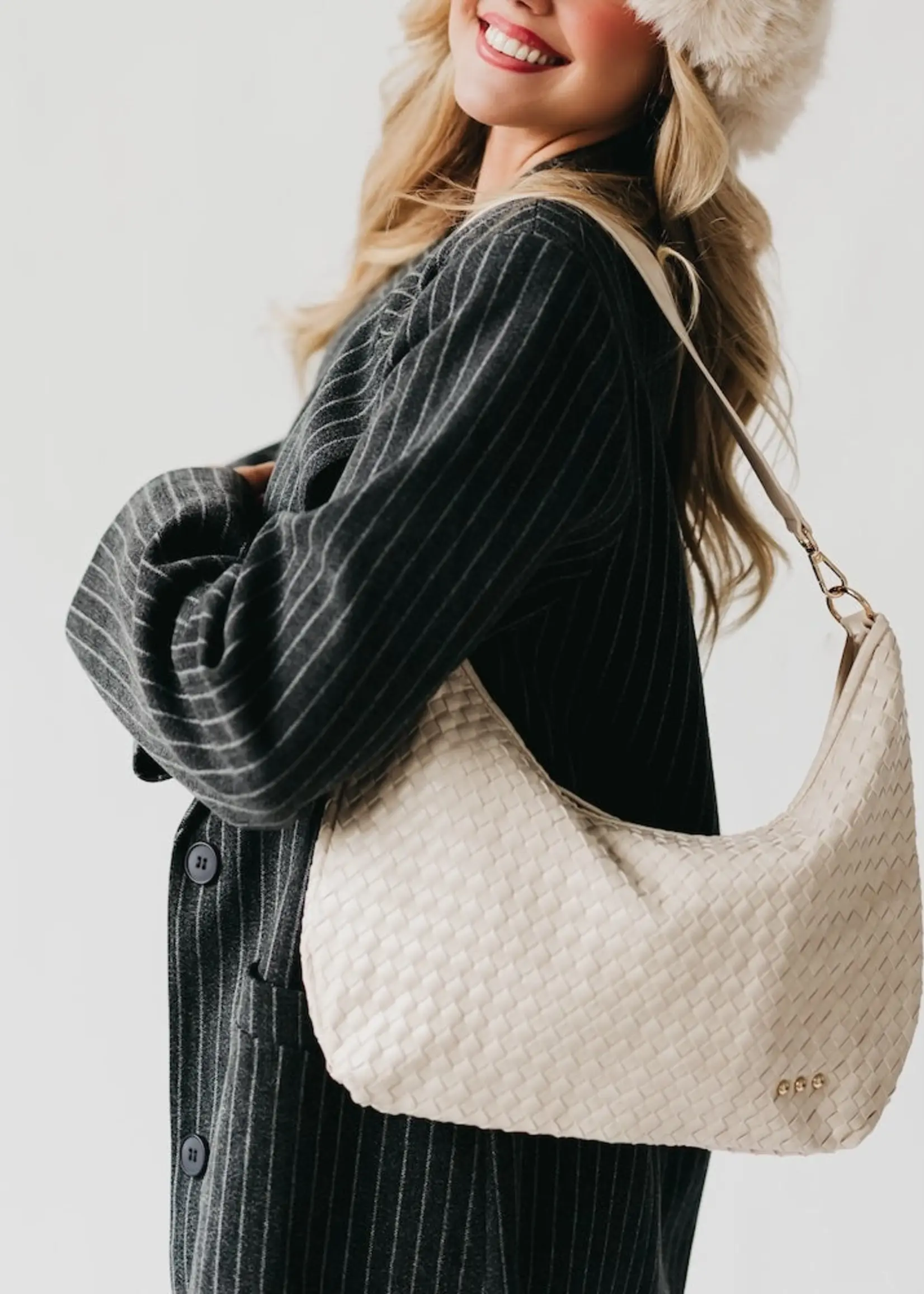 Pretty Simple Sienna Slouchy Woven Shoulder Bag