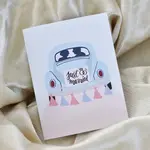 Newlywed Wedding Beetle, Car Congratulations Greeting Card