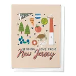 Sending Love From New Jersey, Greeting Card