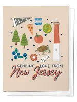 Sending Love From New Jersey, Greeting Card
