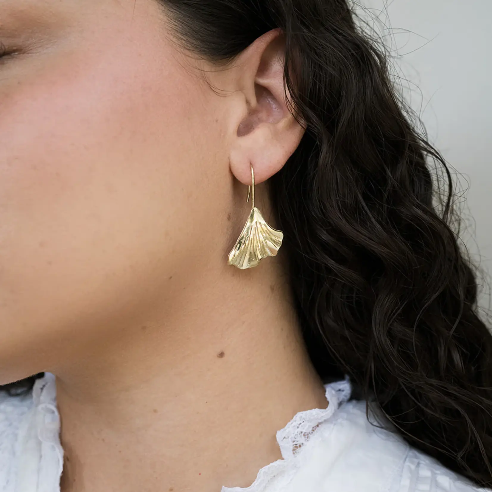 Sayuri Ginkgo Leaf Drop Earring