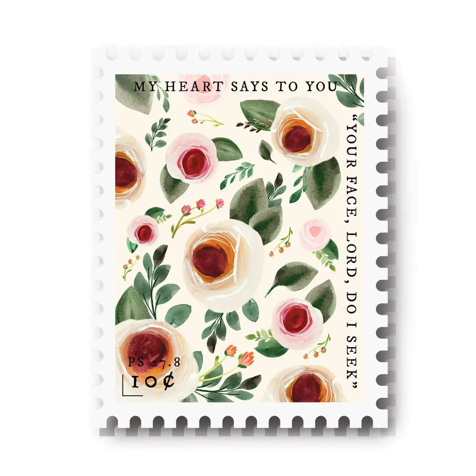 Psalm 27:8 Stamp Sticker