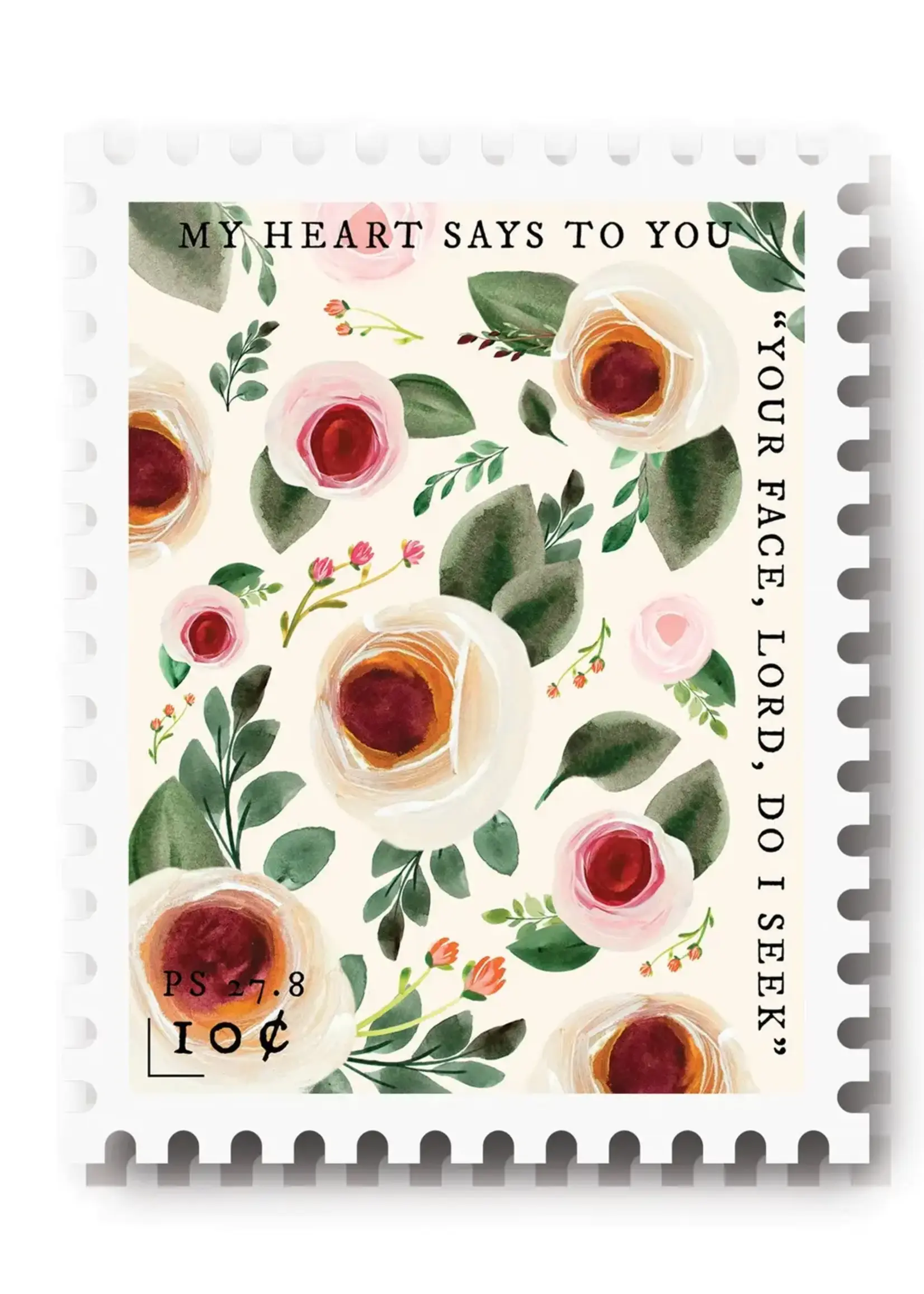 Psalm 27:8 Stamp Sticker