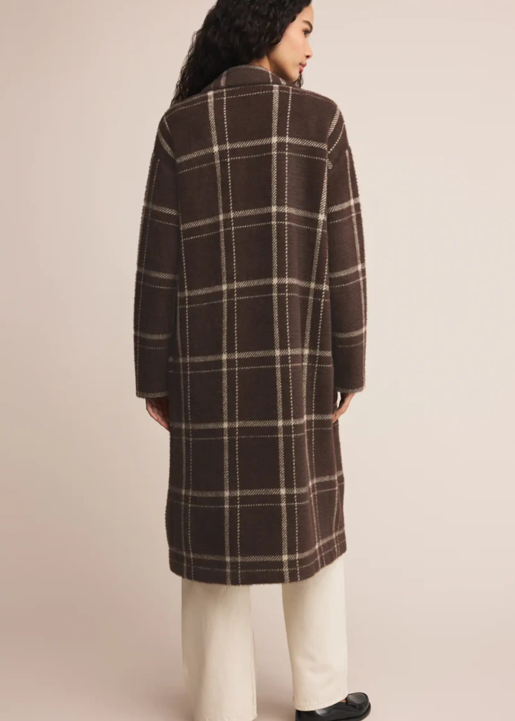 Z Supply Mason Sweater Plaid Coat