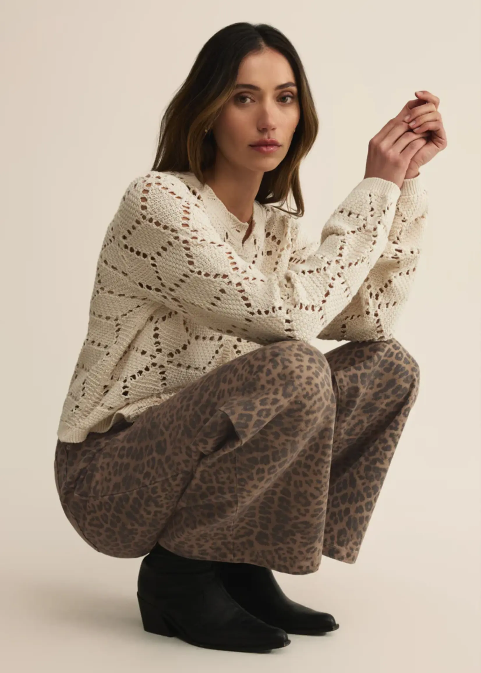 Z Supply Marli Denim Leopard Pant