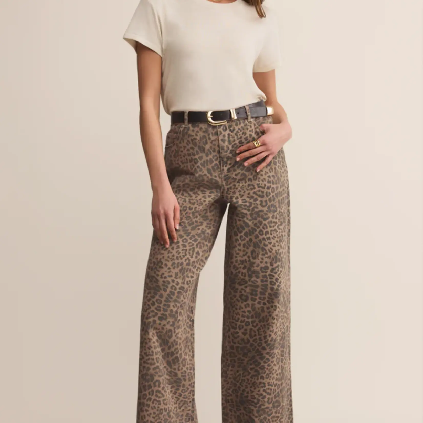 Z Supply Marli Denim Leopard Pant