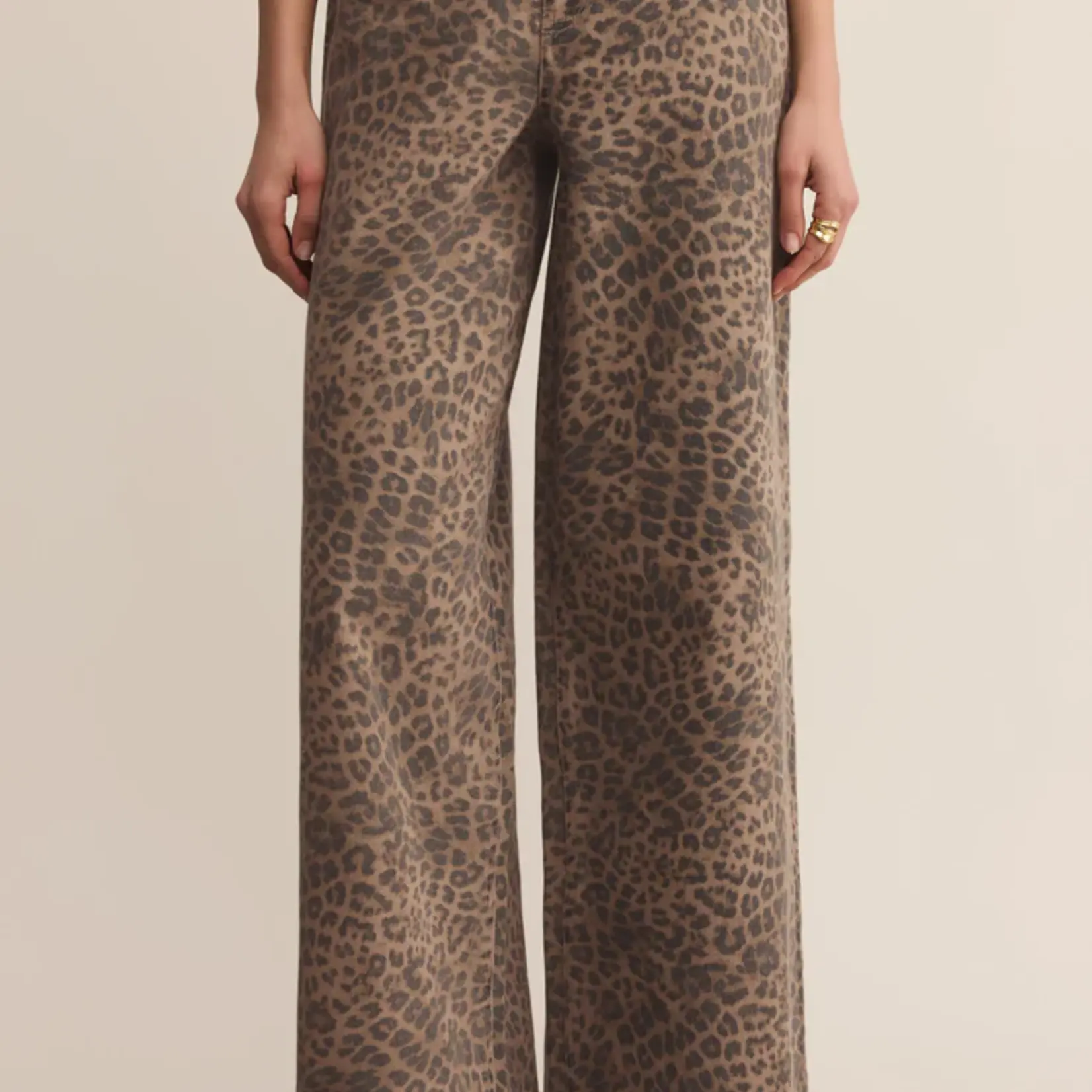 Z Supply Marli Denim Leopard Pant