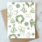 Snowflakes and Skates Holiday Card | Christmas Holiday Card