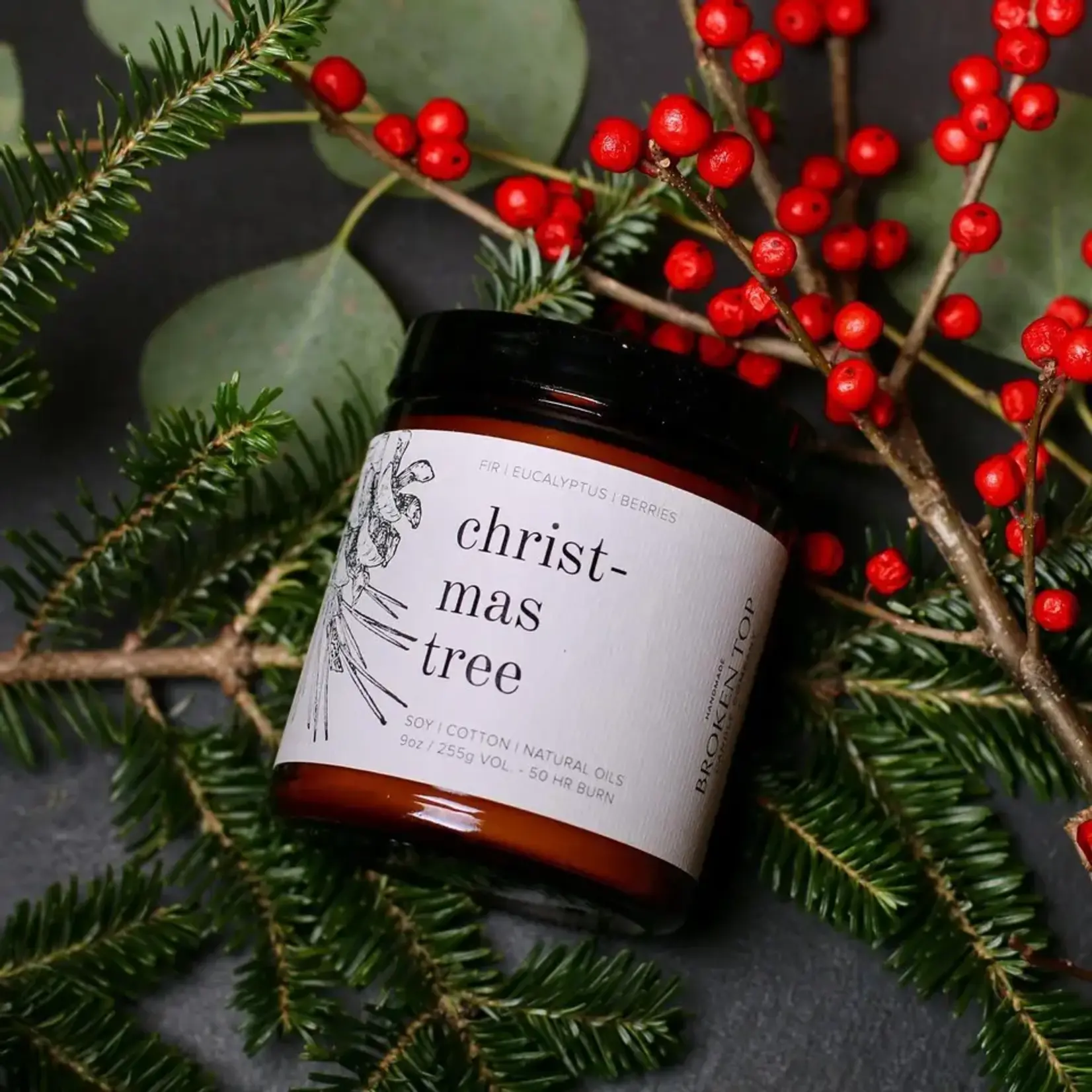Broken Top Christmas Tree 9oz Soy Candle