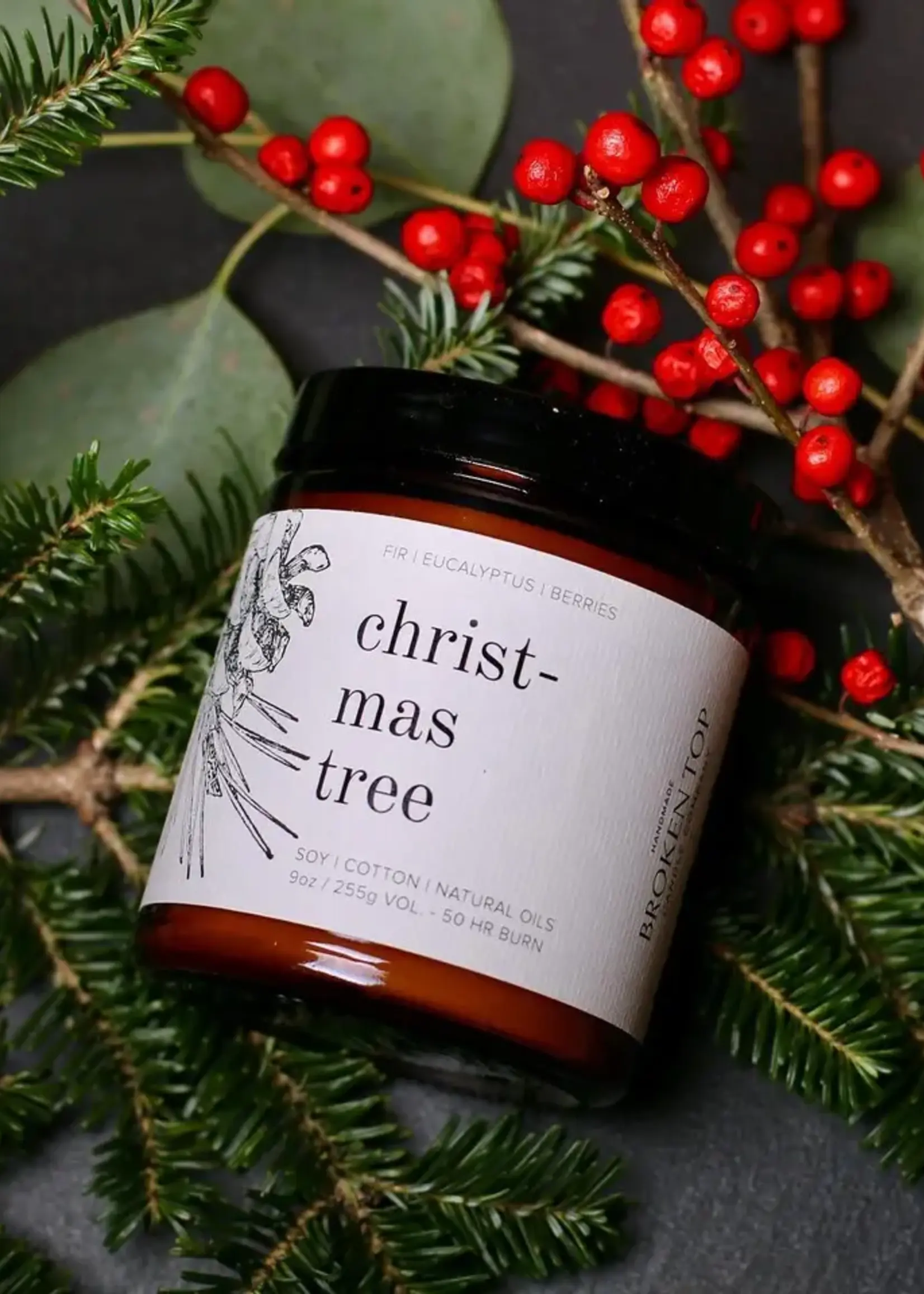 Broken Top Christmas Tree 9oz Soy Candle