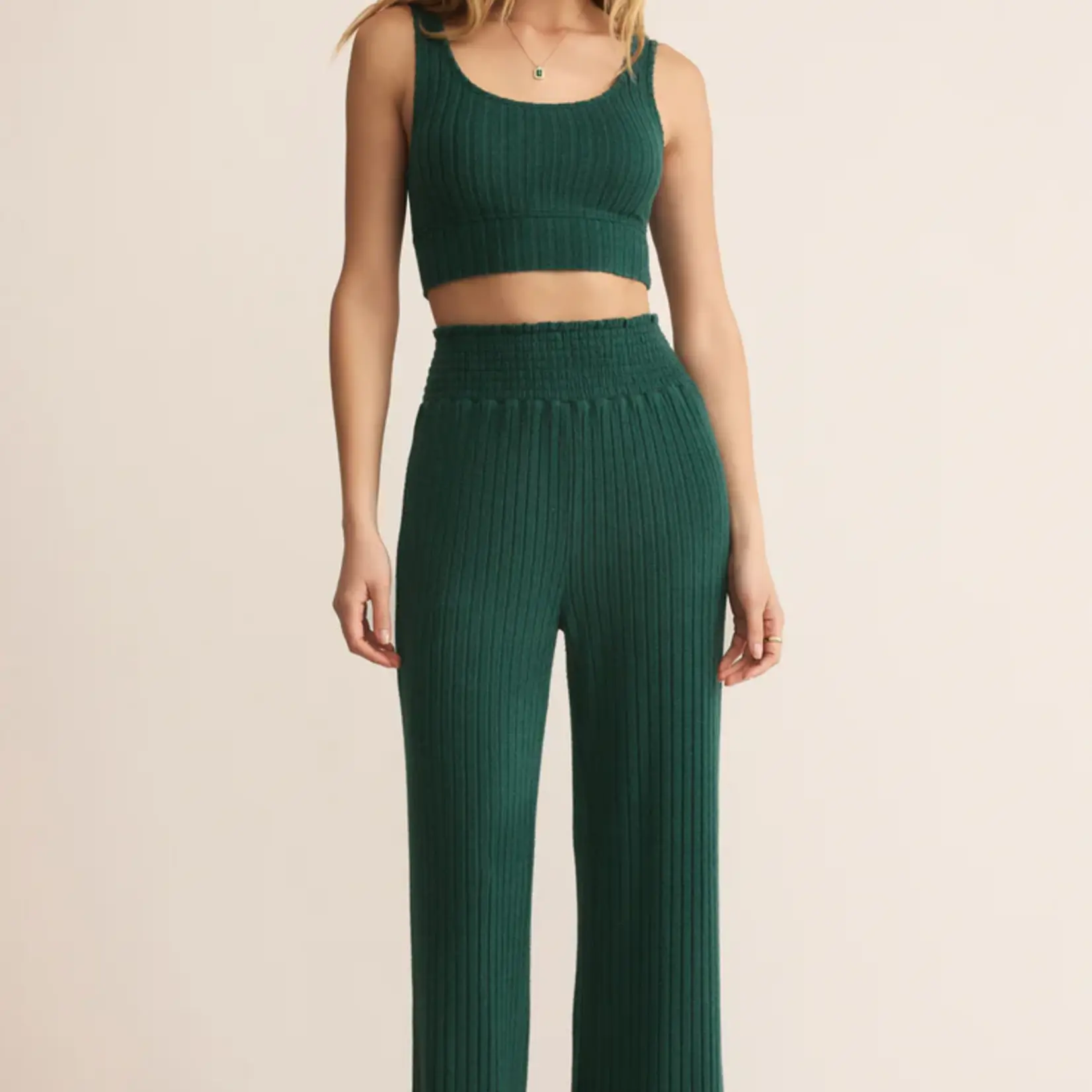 Z Supply Dawn Smocked Rib Pant