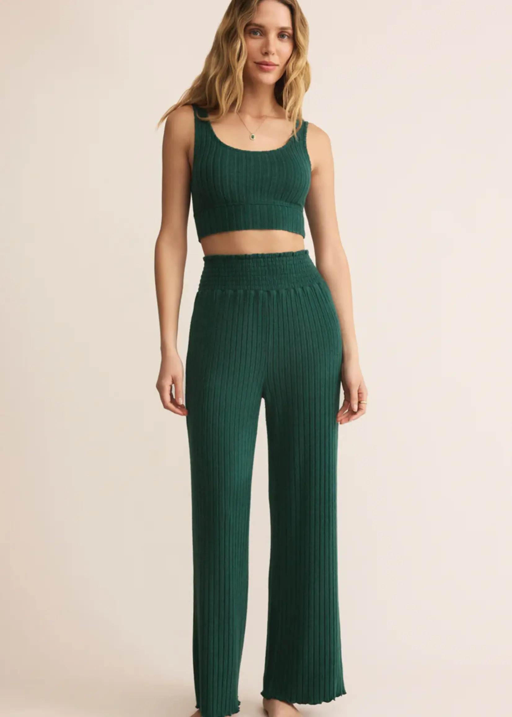 Z Supply Dawn Smocked Rib Pant