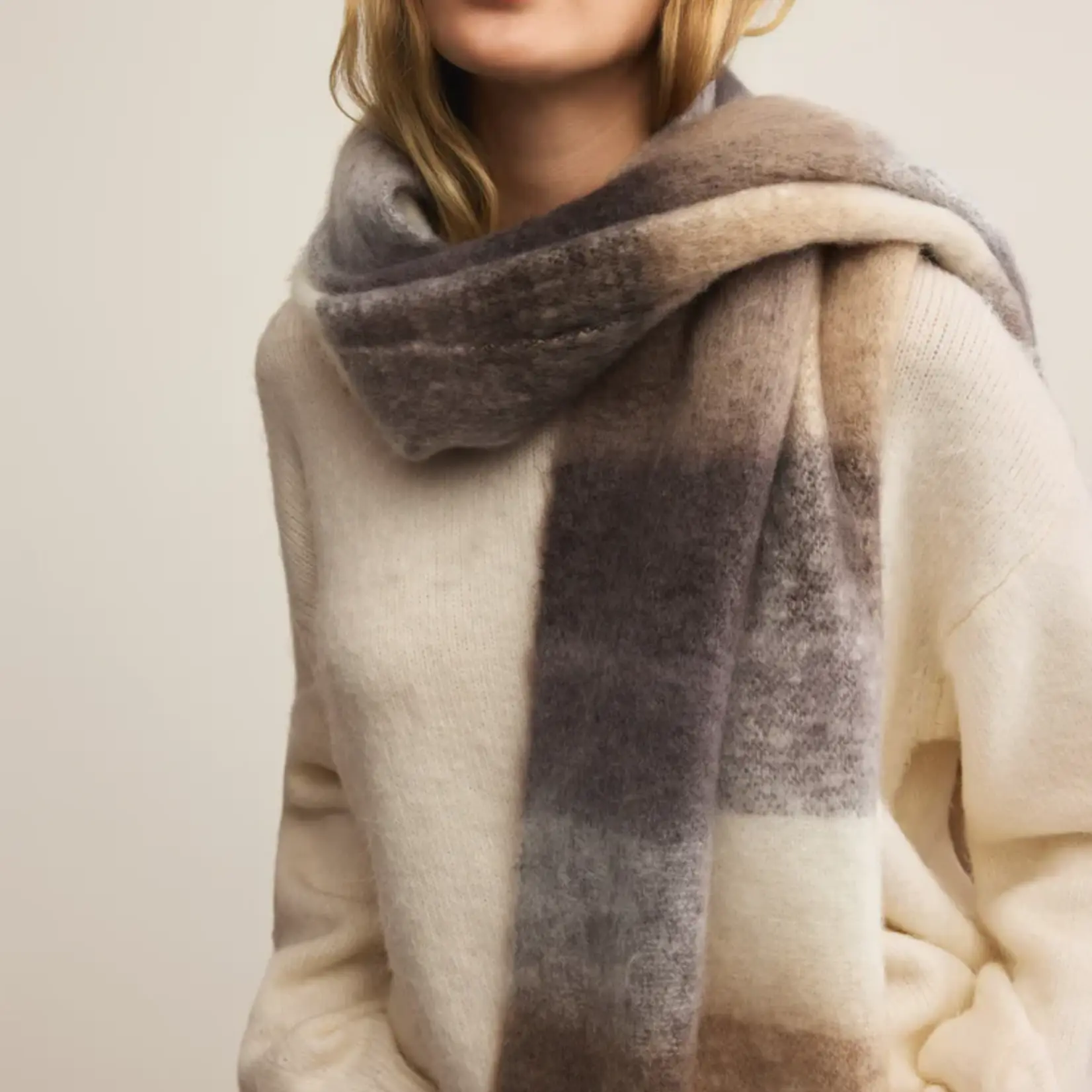 Z Supply Plaid I Met You Scarf