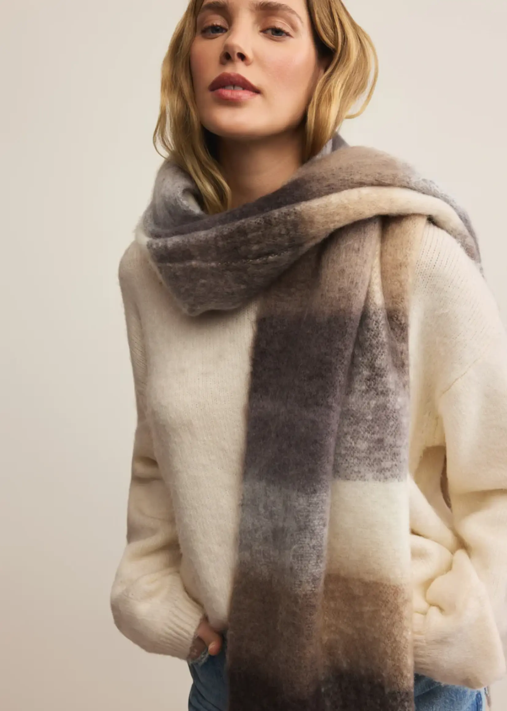 Z Supply Plaid I Met You Scarf