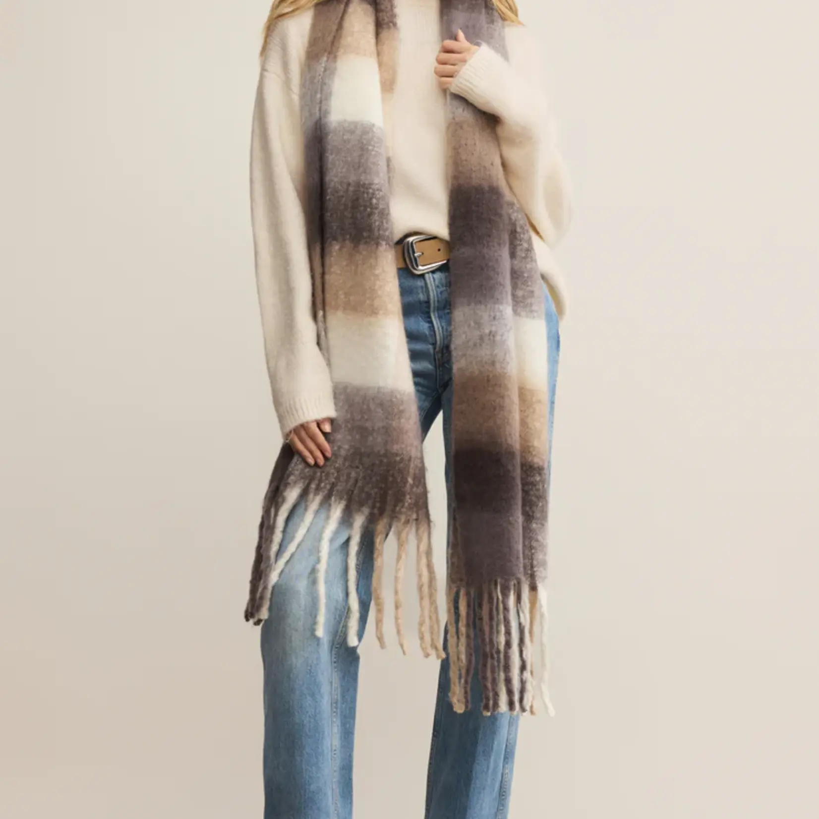 Z Supply Plaid I Met You Scarf