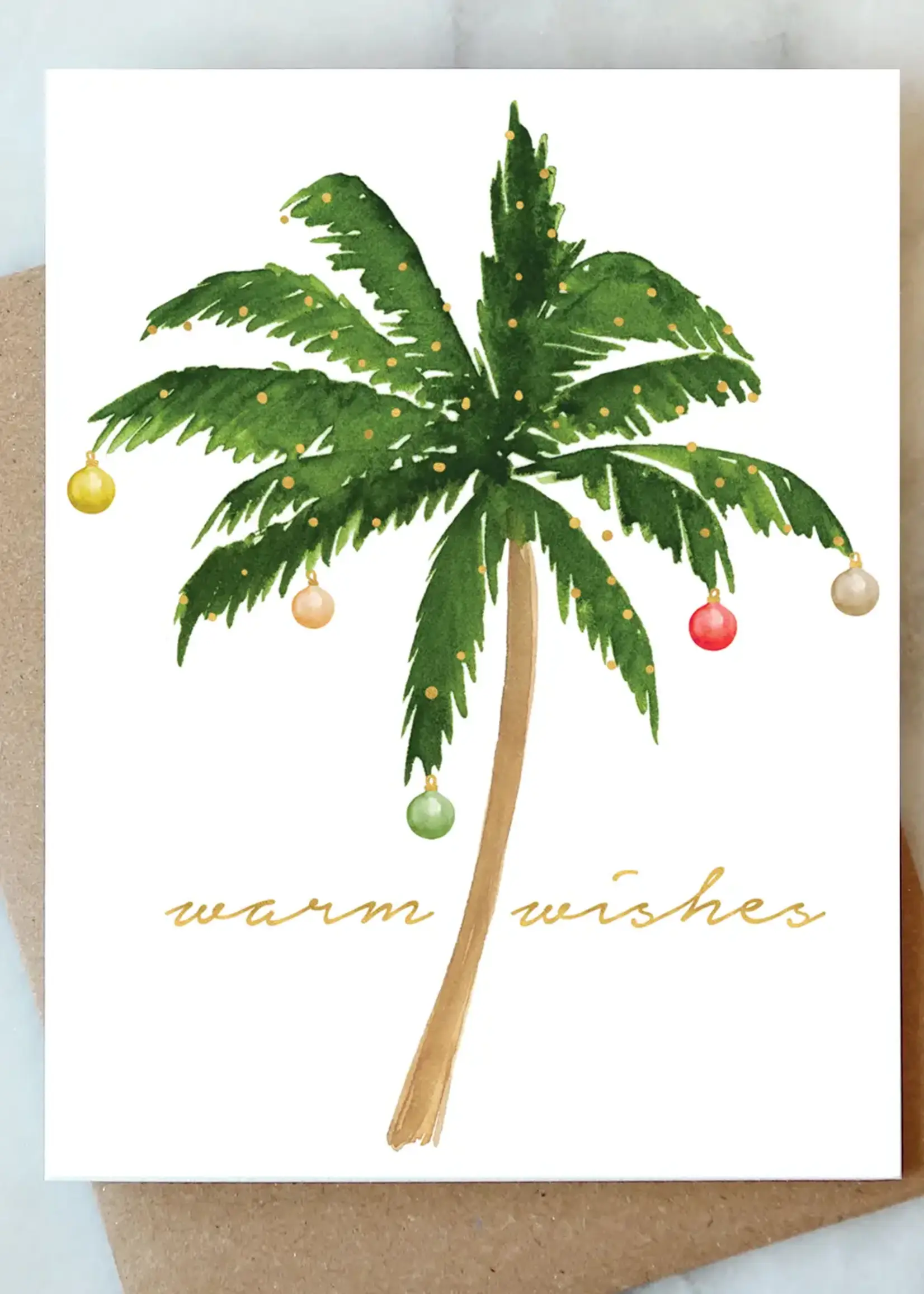 Christmas Palm Tree Greetings Card | Holiday Christmas Card
