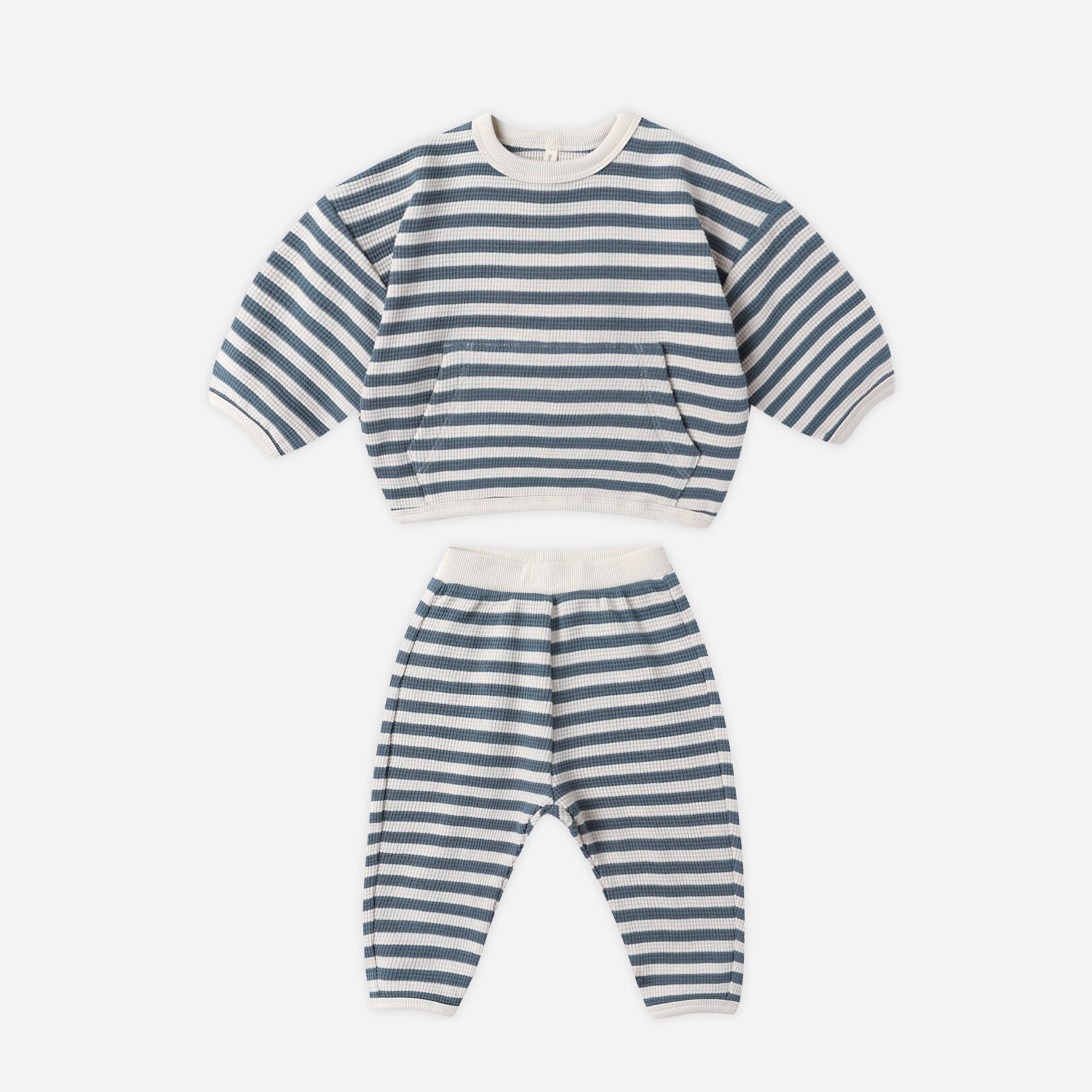 Rylee + Cru LLC Ocean Stripe Waffle Slouch Set