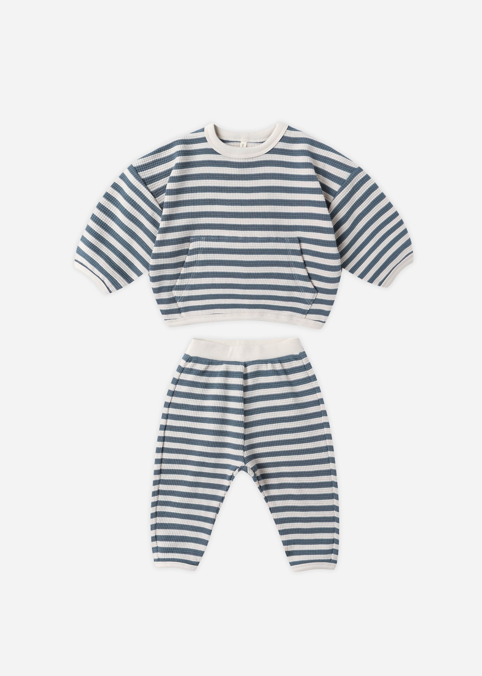 Rylee + Cru LLC Ocean Stripe Waffle Slouch Set