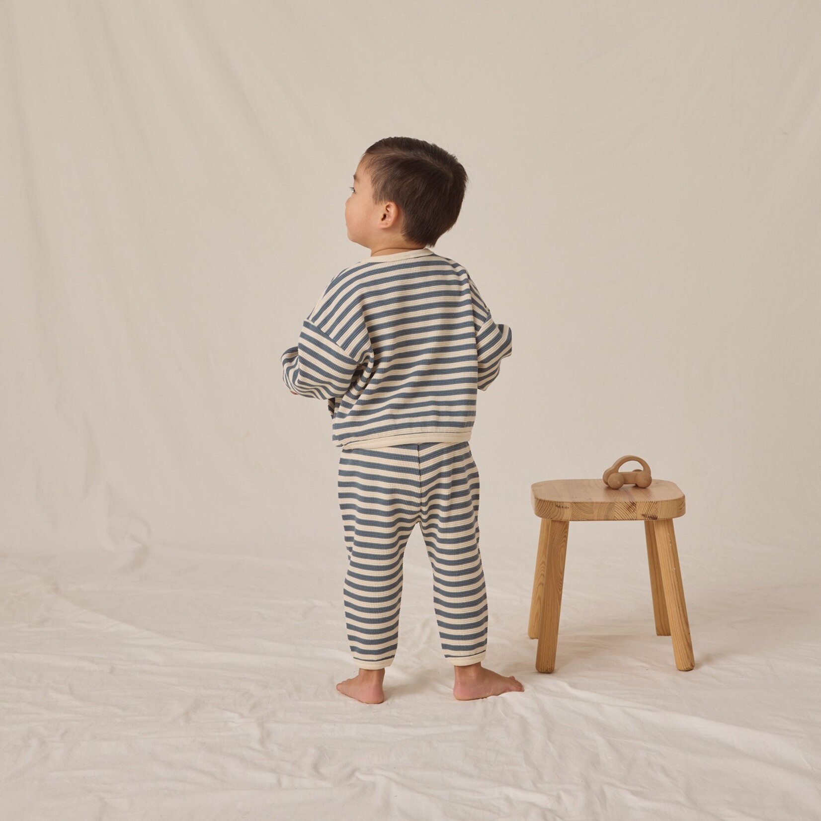 Rylee + Cru LLC Ocean Stripe Waffle Slouch Set
