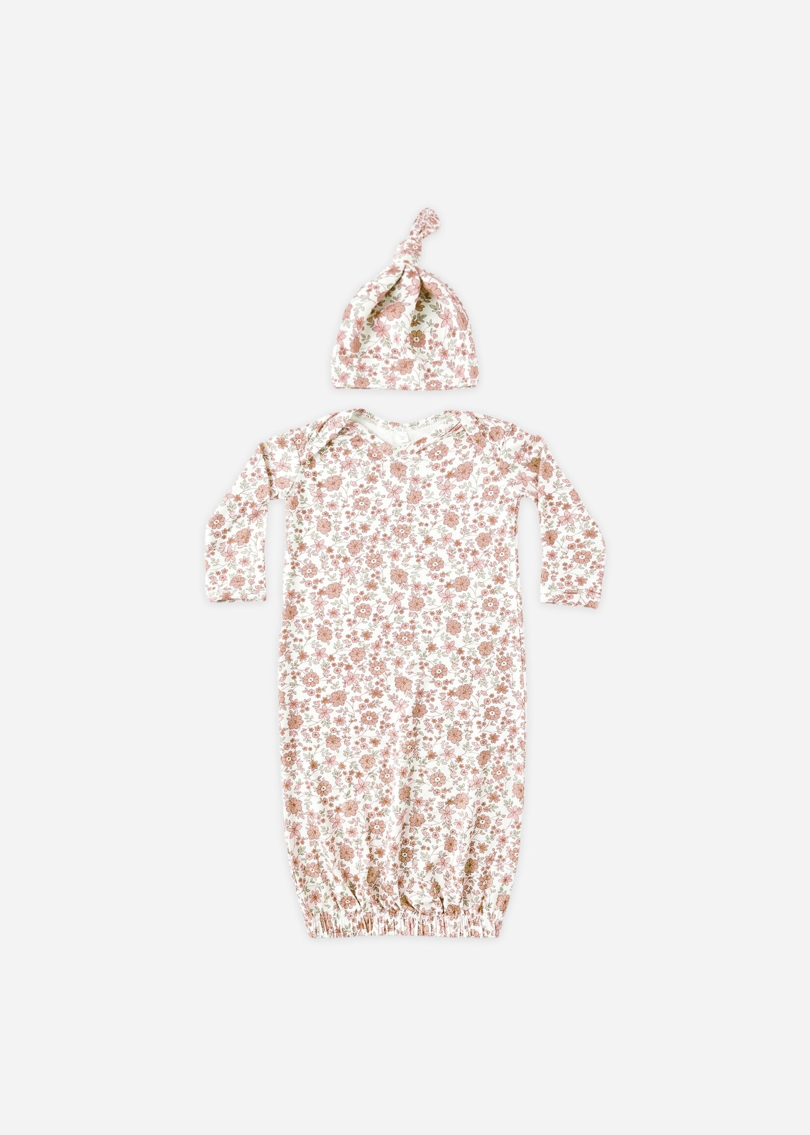 Rylee + Cru LLC Bamboo Baby Gown + Hat Set
