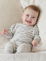 Rylee + Cru LLC Blue Stripe Cozy Set