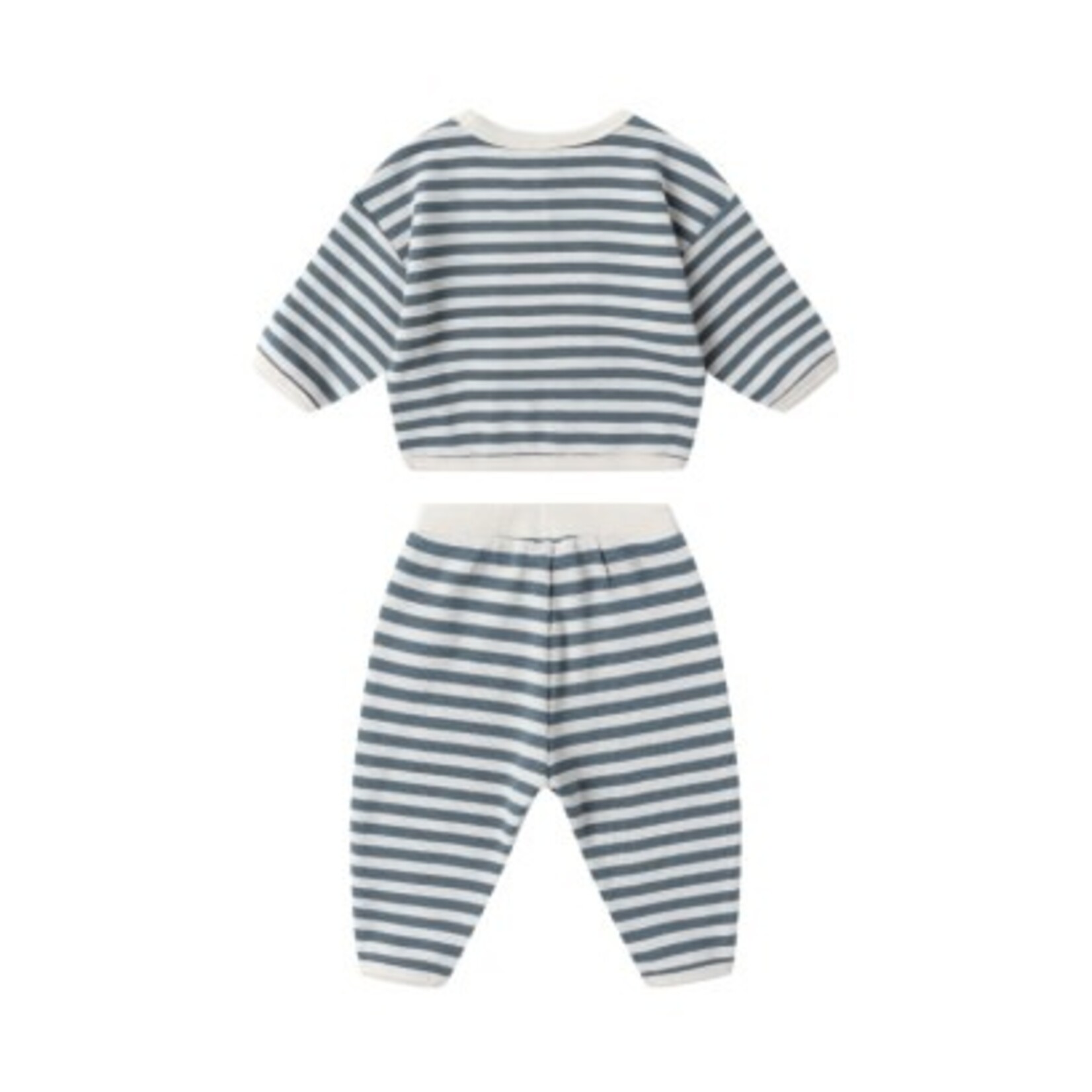 Rylee + Cru LLC Ocean Stripe Waffle Slouch Set
