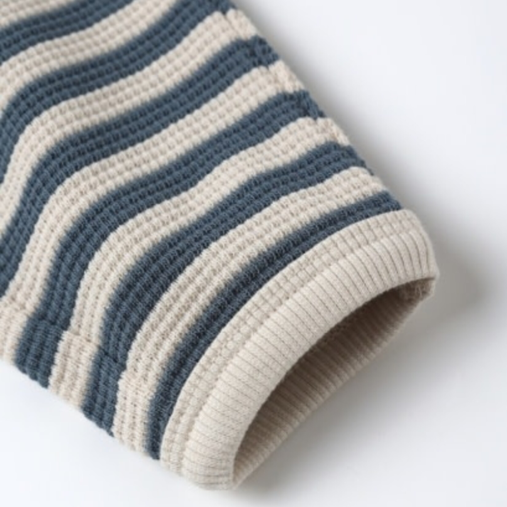 Rylee + Cru LLC Ocean Stripe Waffle Slouch Set