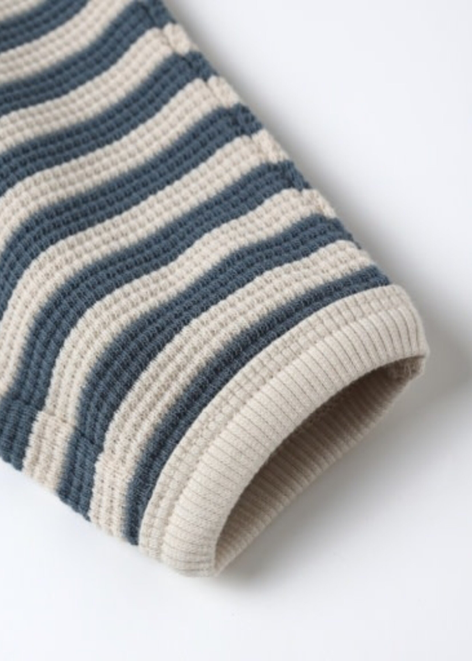 Rylee + Cru LLC Ocean Stripe Waffle Slouch Set