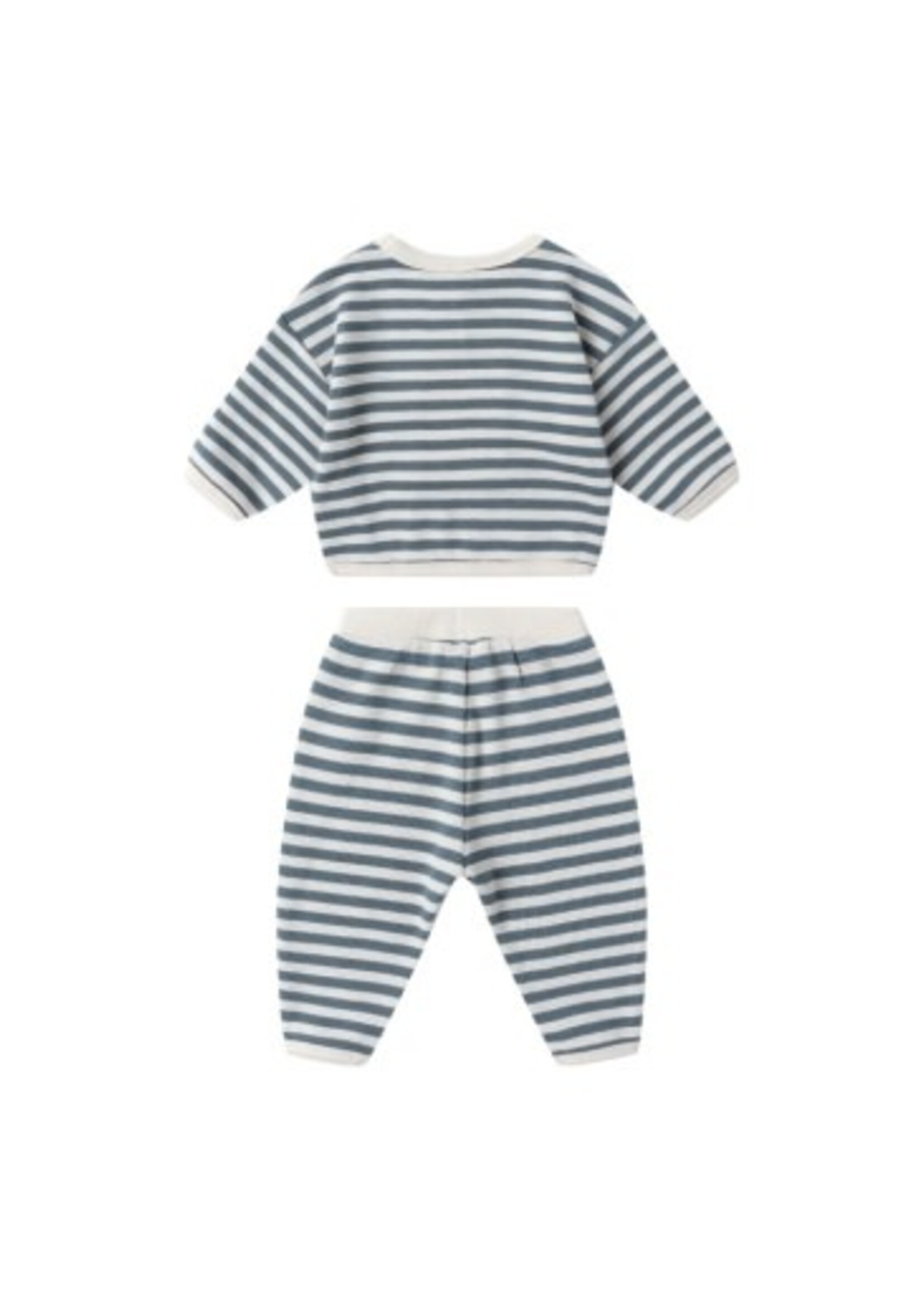 Rylee + Cru LLC Ocean Stripe Waffle Slouch Set